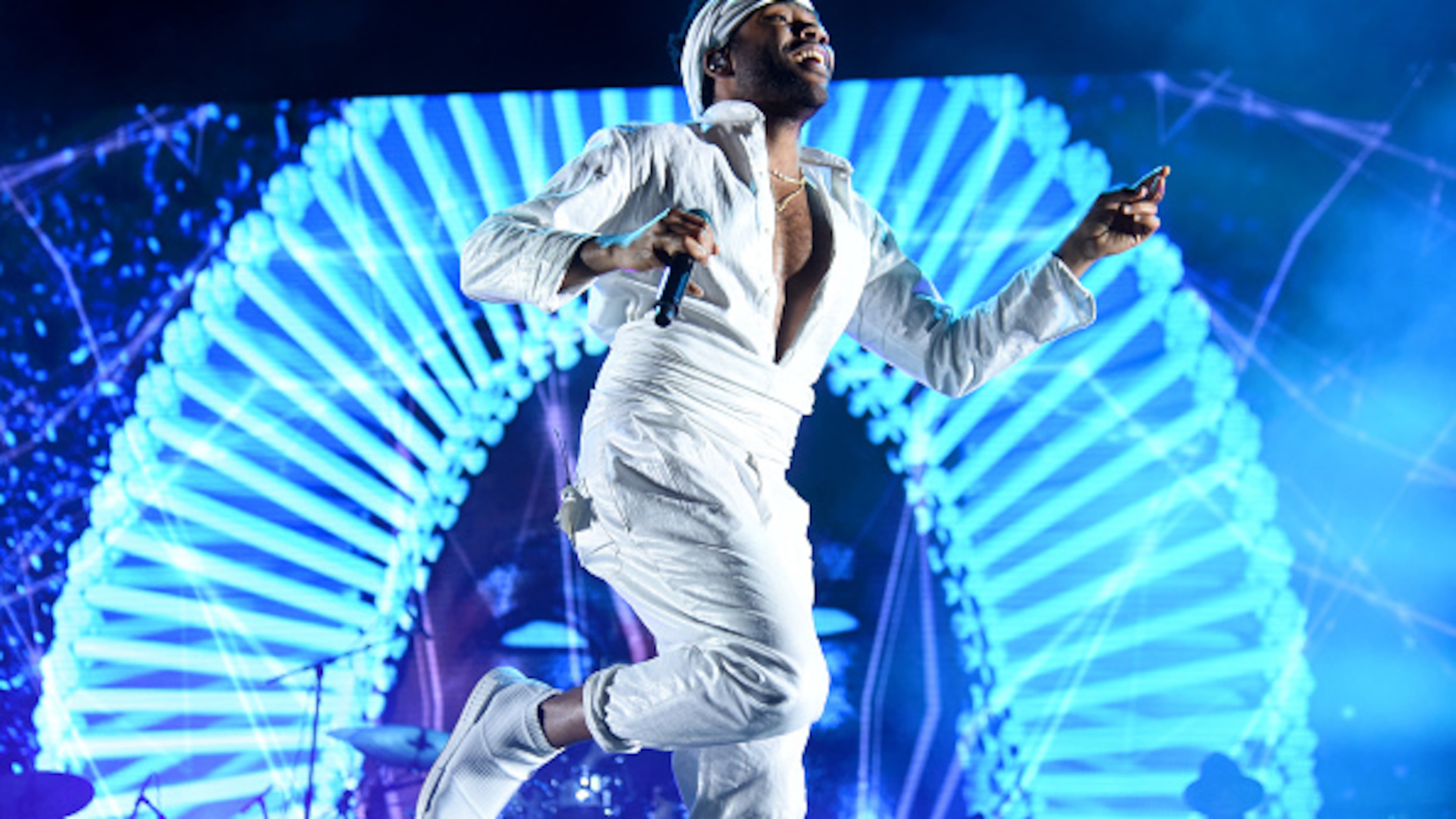 Album of the Year nominee: "AWAKEN MY LOVE" Donald Glover of Childish Gambino performs onstage during the 2017 Governors Ball Music Festival - Day 2 at Randall's Island on June 3, 2017 in New York City. (Photo by Nicholas Hunt/Getty Images)