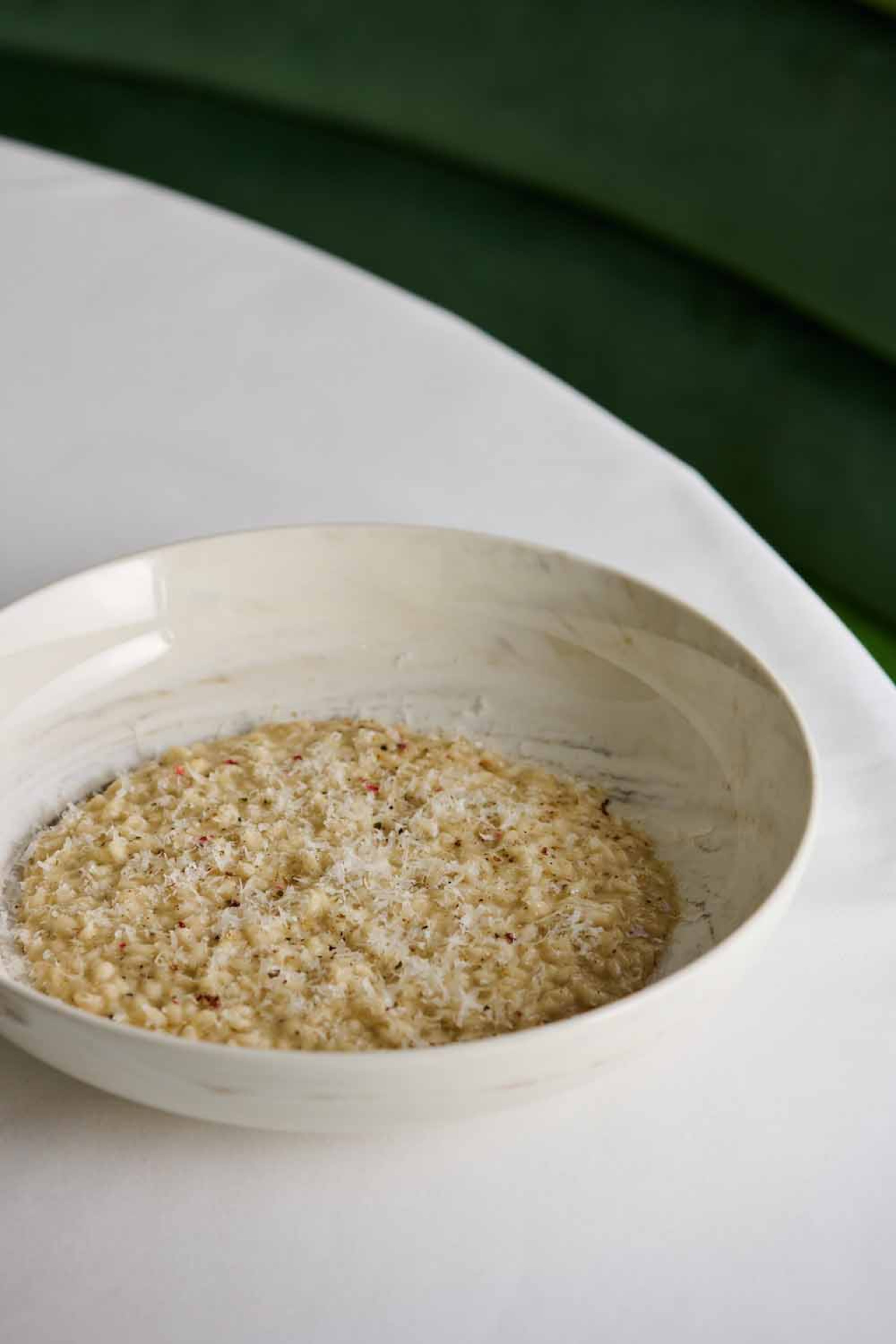 Cacio e pepe risotto, a signature dish for chef Craig Richards, at Elise. (Courtesy of Elise)