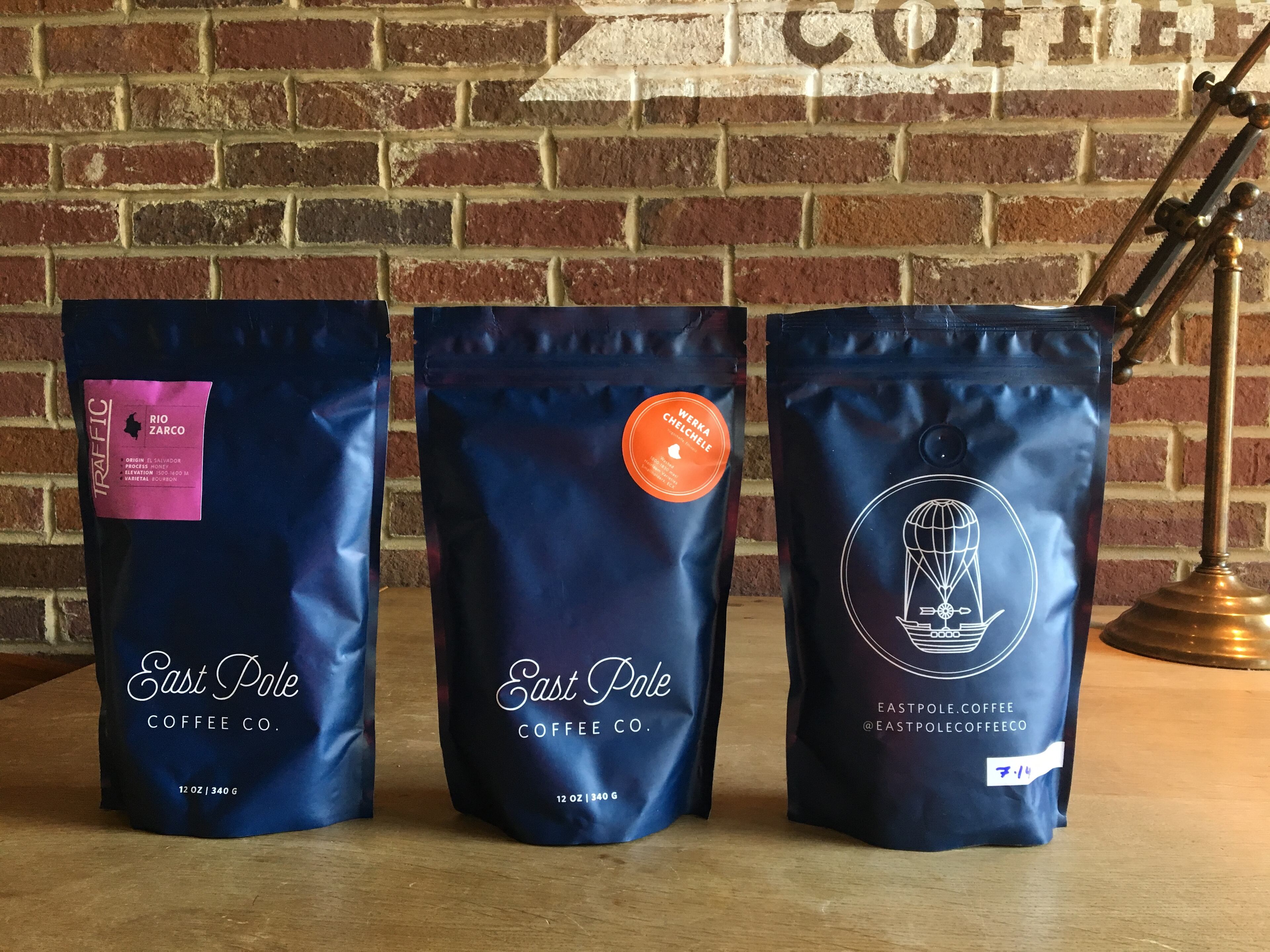 East Pole Coffee Co. bagged coffees