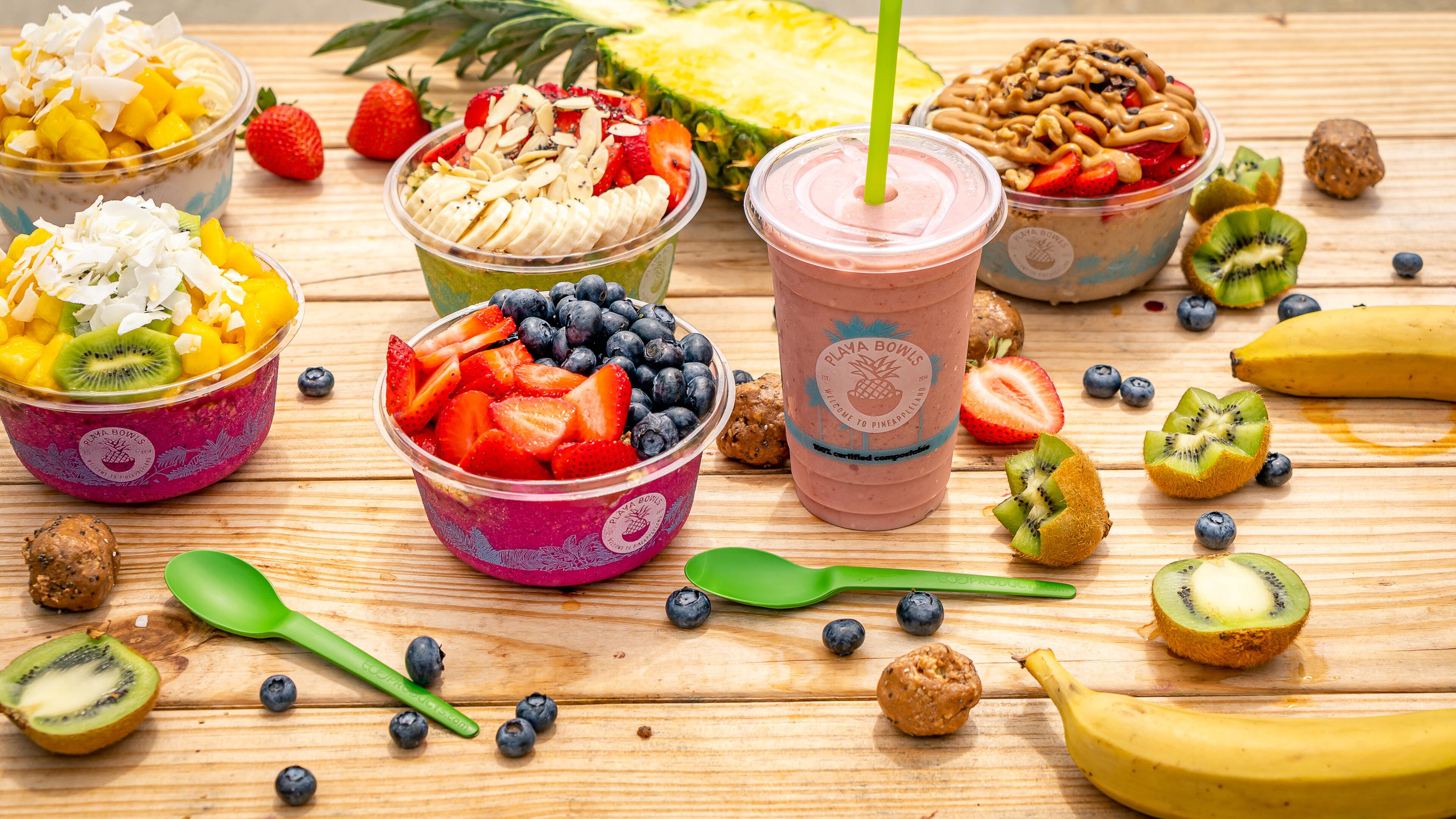 Playa Bowls will start serving up smoothie bowls and other fruit-filled items Friday at its newest store in Peachtree Corners. (Courtesy of Playa Foods)