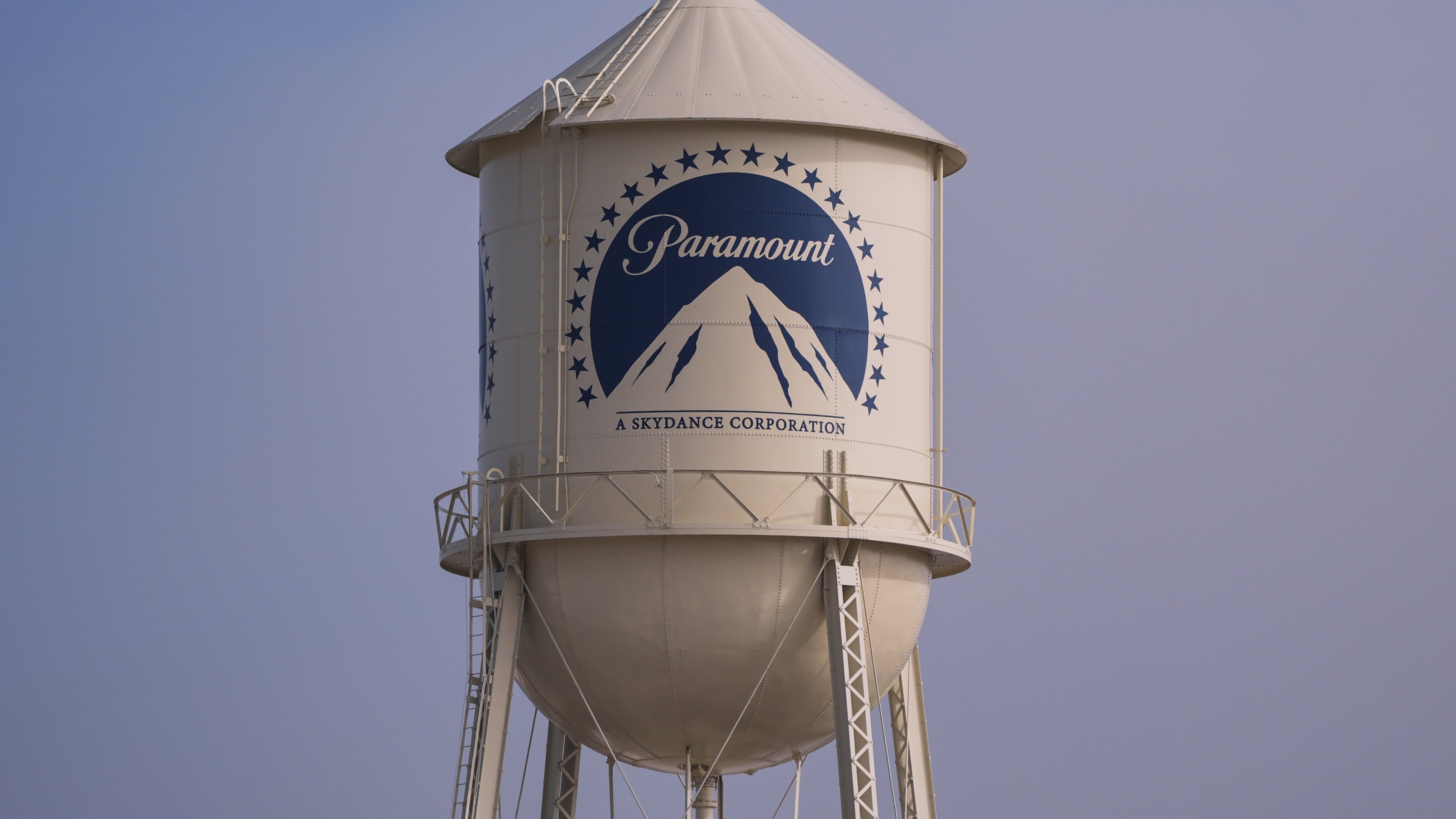 FILE - The Paramount Pictures water tower is seen in Los Angeles on Dec. 17, 2025. (AP Photo/Jae C. Hong, File)