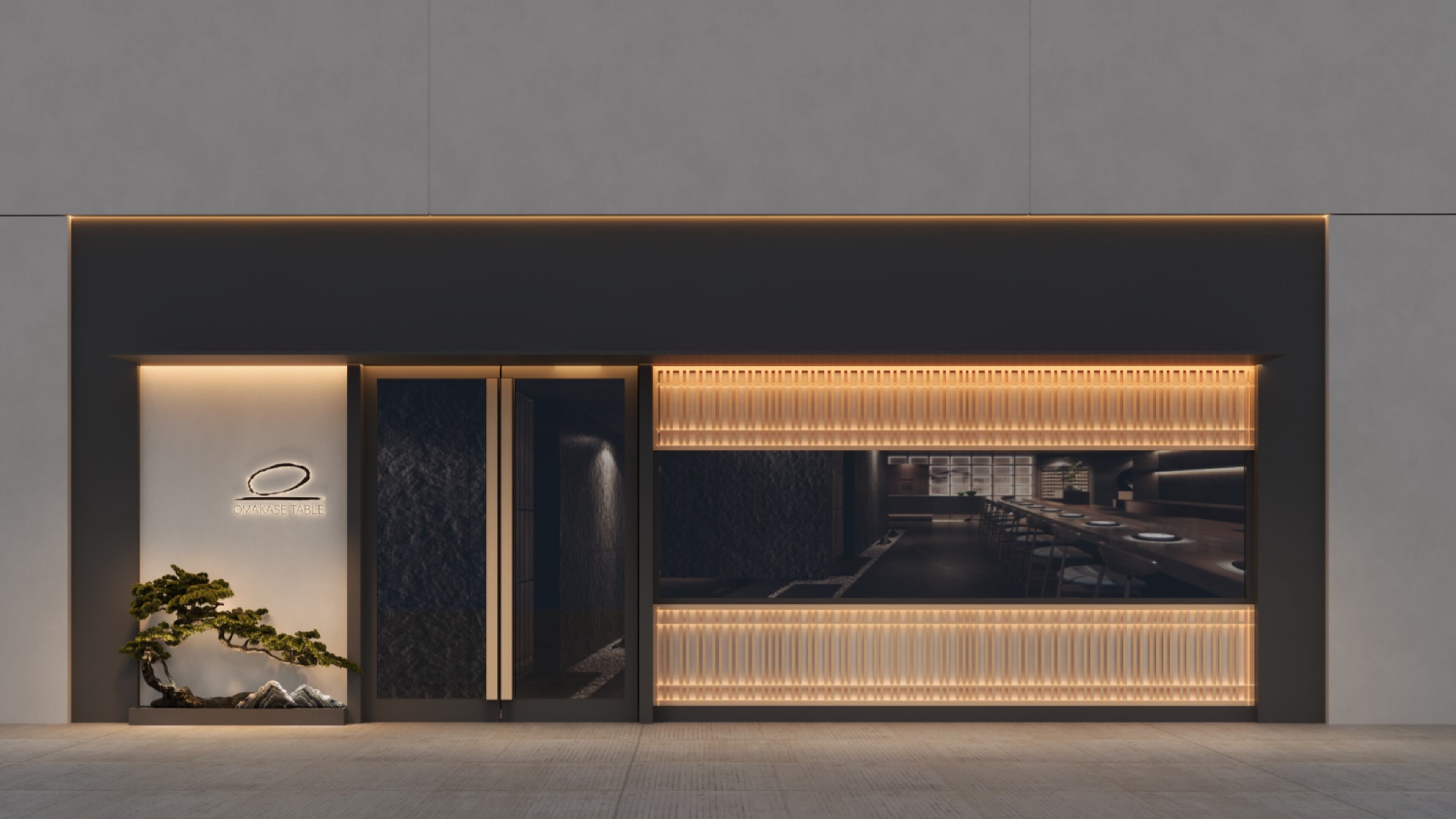 A rendering of Michelin-starred restaurant Omakase Table's location in the Buckhead Landing development, set to open in March.
