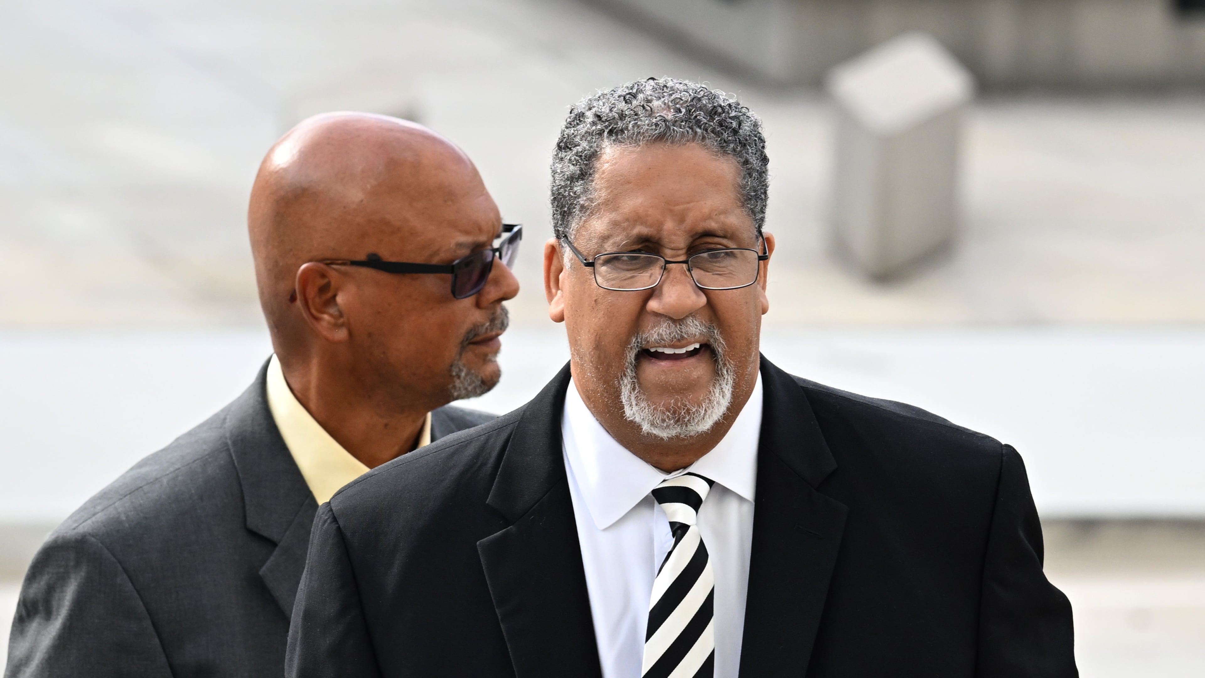 July 13 , 2022 Atlanta - Ex-Stonecrest mayor Jason Lary arrives at the Richard B. Russell Federal Building for his sentencing hearing in federal fraud case related to misusing city’s COVID relief funds on Wednesday, July 13, 2022. (Hyosub Shin / Hyosub.Shin@ajc.com)