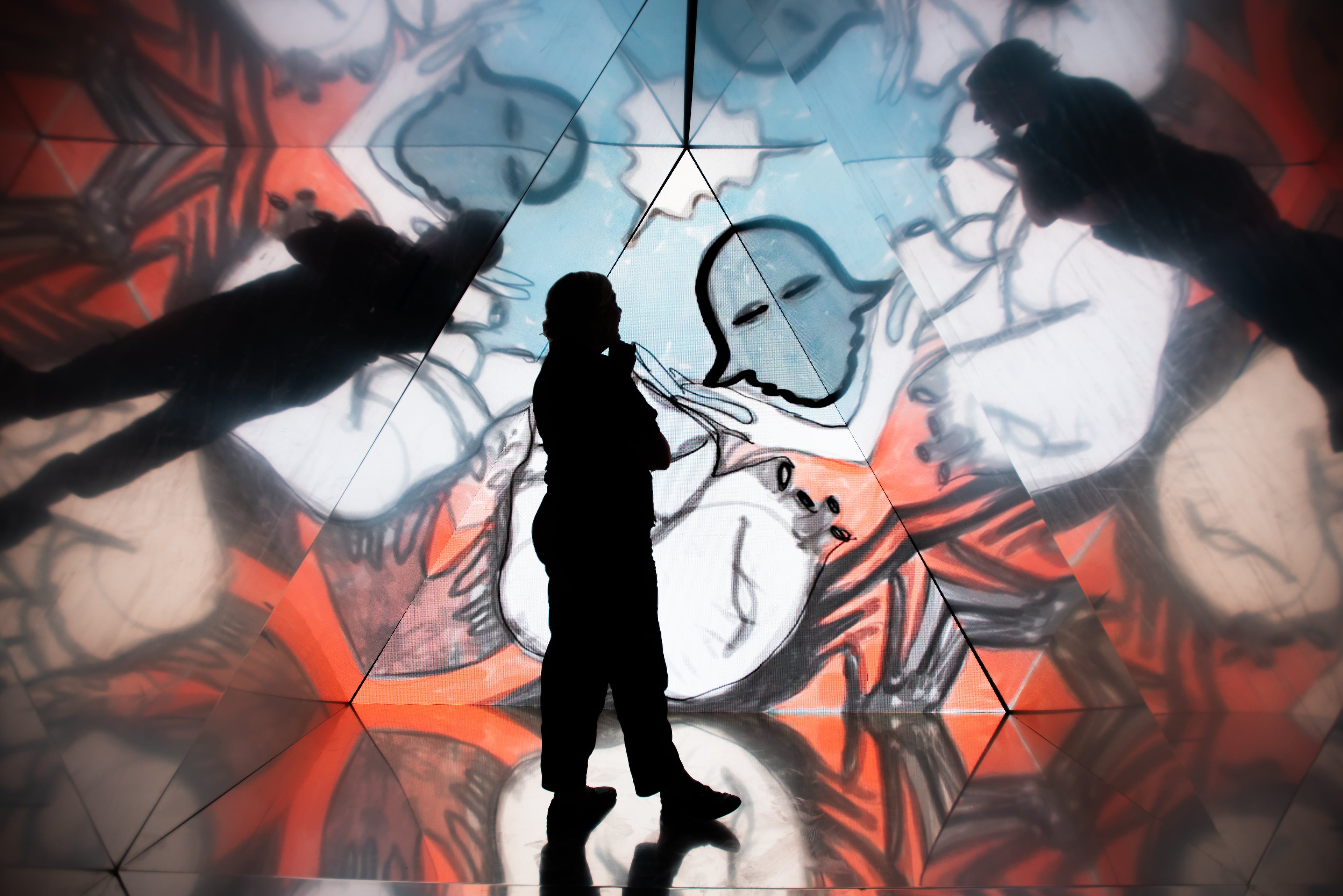 "Knowing the Heart,” by Atlanta contemporary artist William Downs, interrogates the disparities Black men experience with heart health. According to the Cleveland Clinic, Black men have a 70% higher risk of heart failure compared to white men. (Courtesy of Dash Studio)