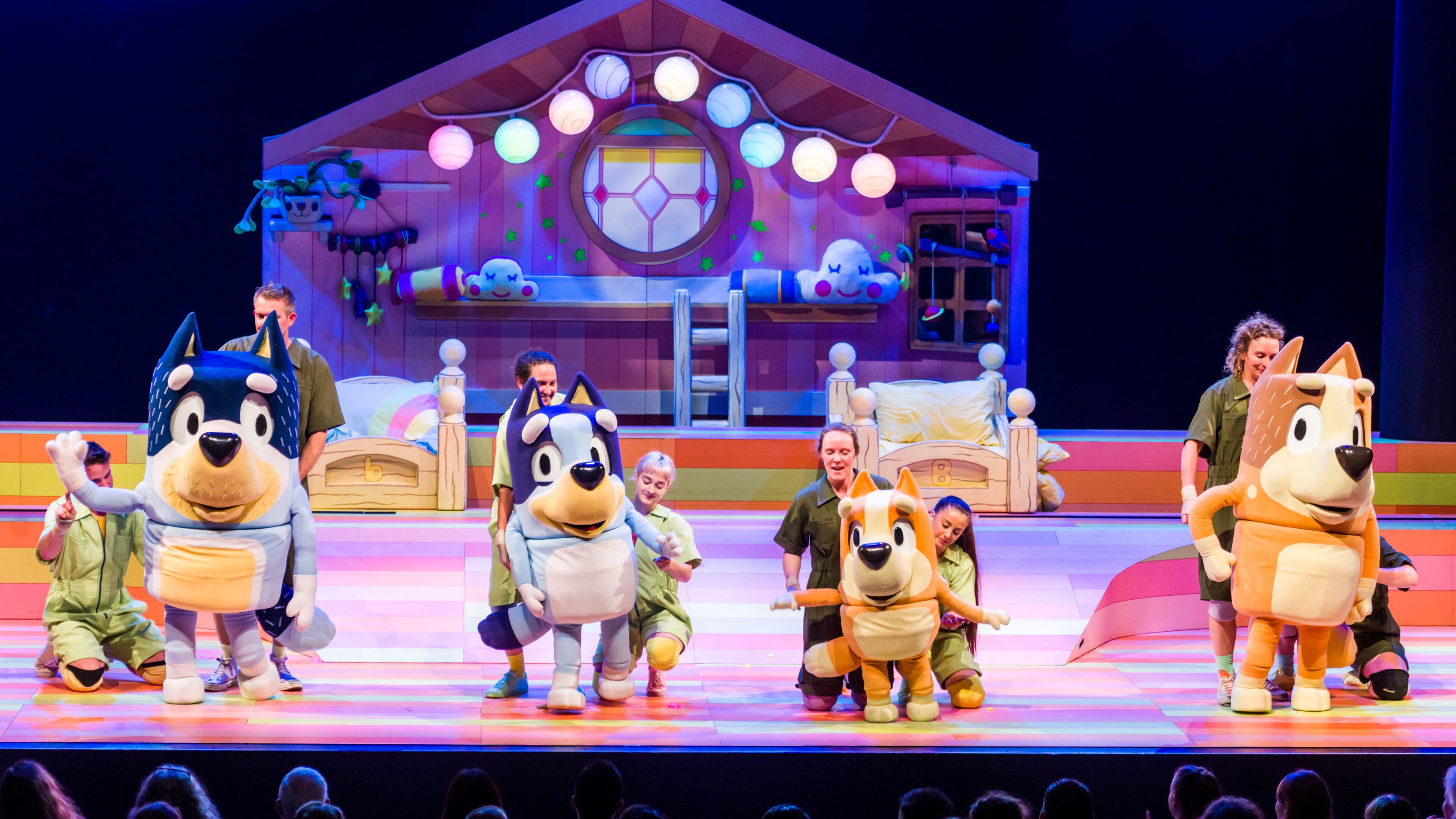 “Bluey’s Big Play” brings the popular Australian cartoon about a family of dogs to life using large puppets. It has daytime shows May 20-21 at the Fox Theatre.
(Courtesy of “Bluey’s Big Play”)