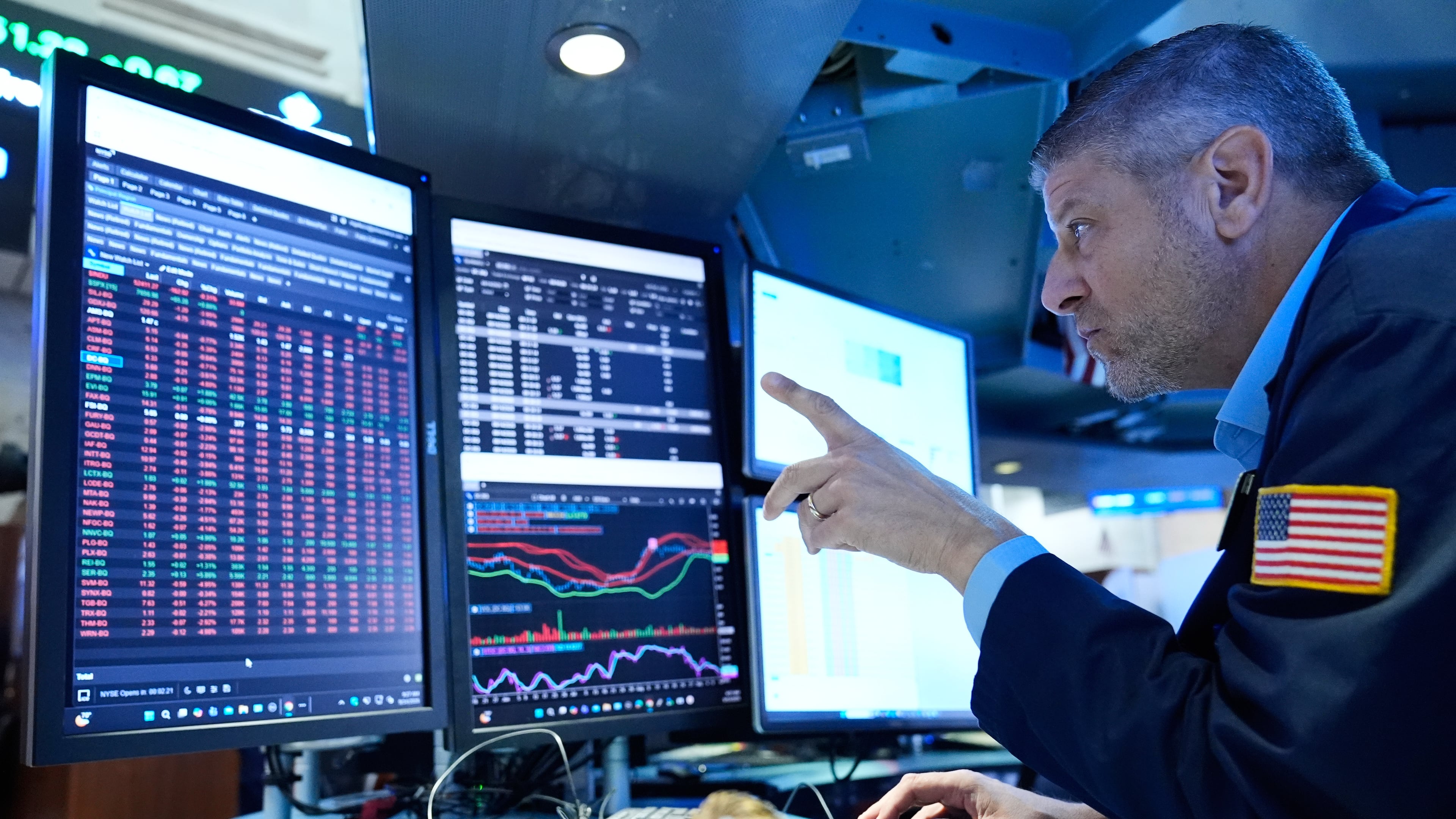 Michael Gallucchi Traders works on the floor at the New York Stock Exchange in New York, Monday, Sept. 14, 2026. (AP Photo/Seth Wenig)