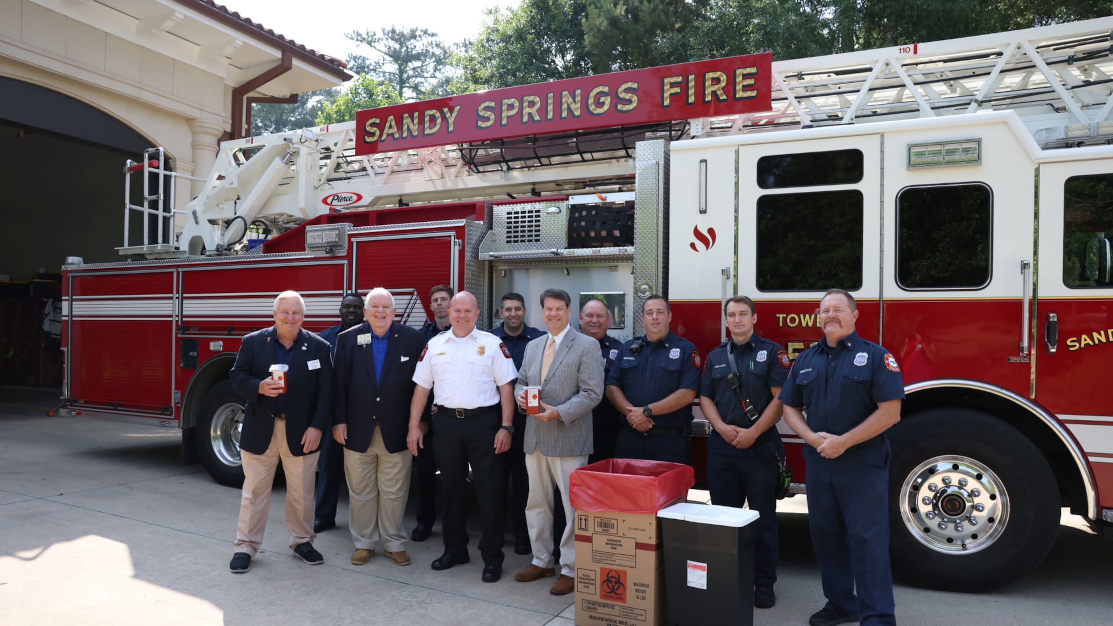 The Sandy Springs Fire Department, in partnership with the Sandy Springs Rotary Club, is collecting expired medications, sealed needles and personal protection equipment for proper disposal. (Courtesy City of Sandy Springs)