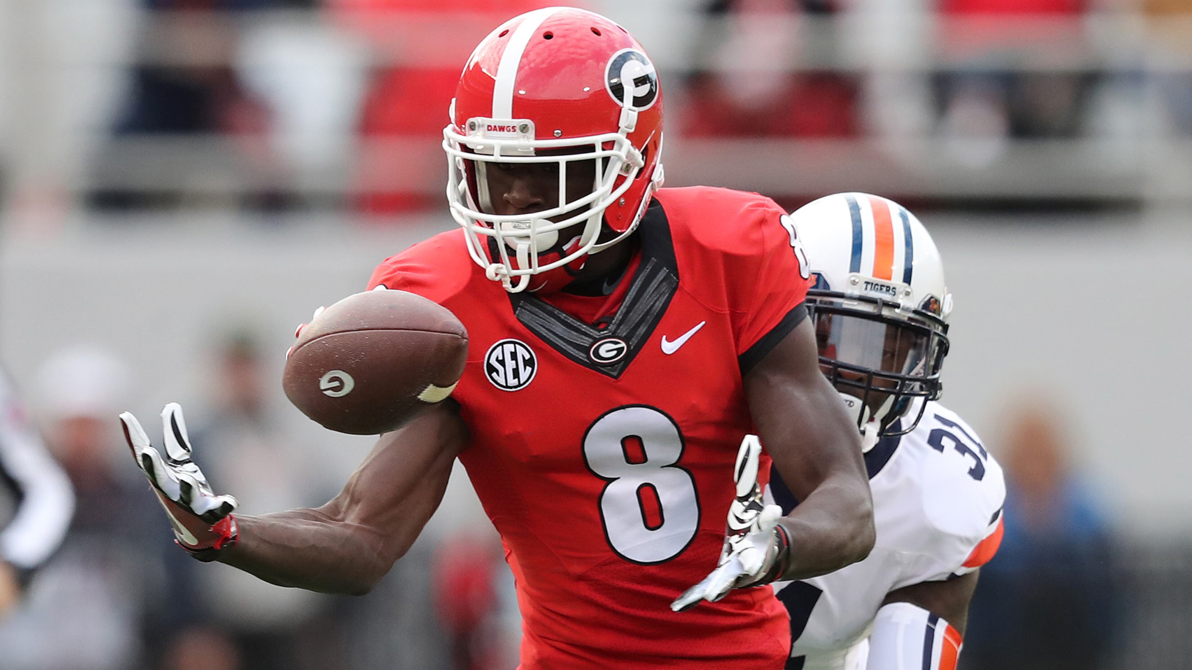 Georgia wide receiver Riley Ridley had 12 catches for 238 yards and two touchdowns as a freshman last season.