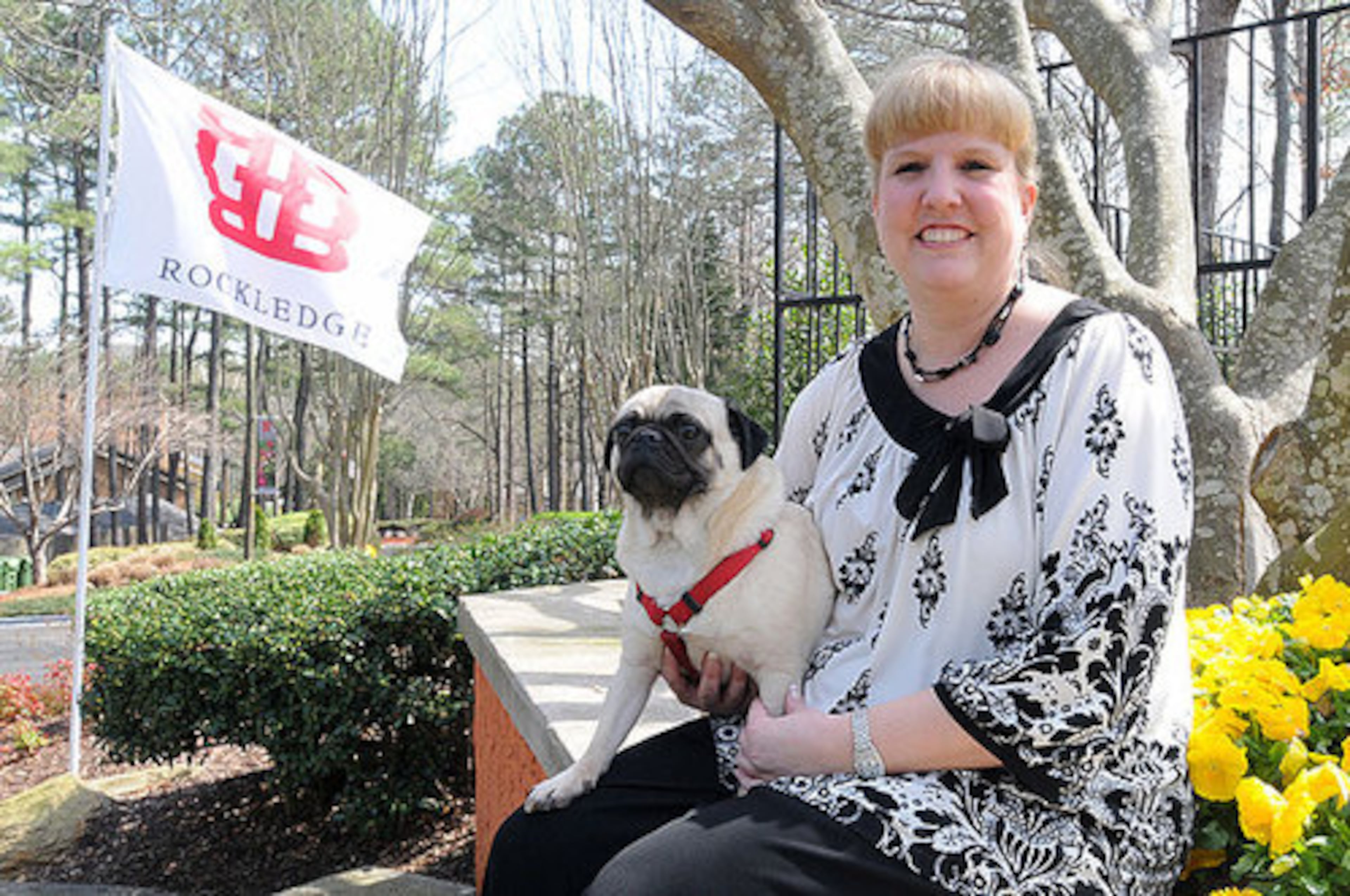 Molly Baskwell and her dog Tug live at Rockledge Apartments in Marietta. She loves the location and the friendly neighbors.