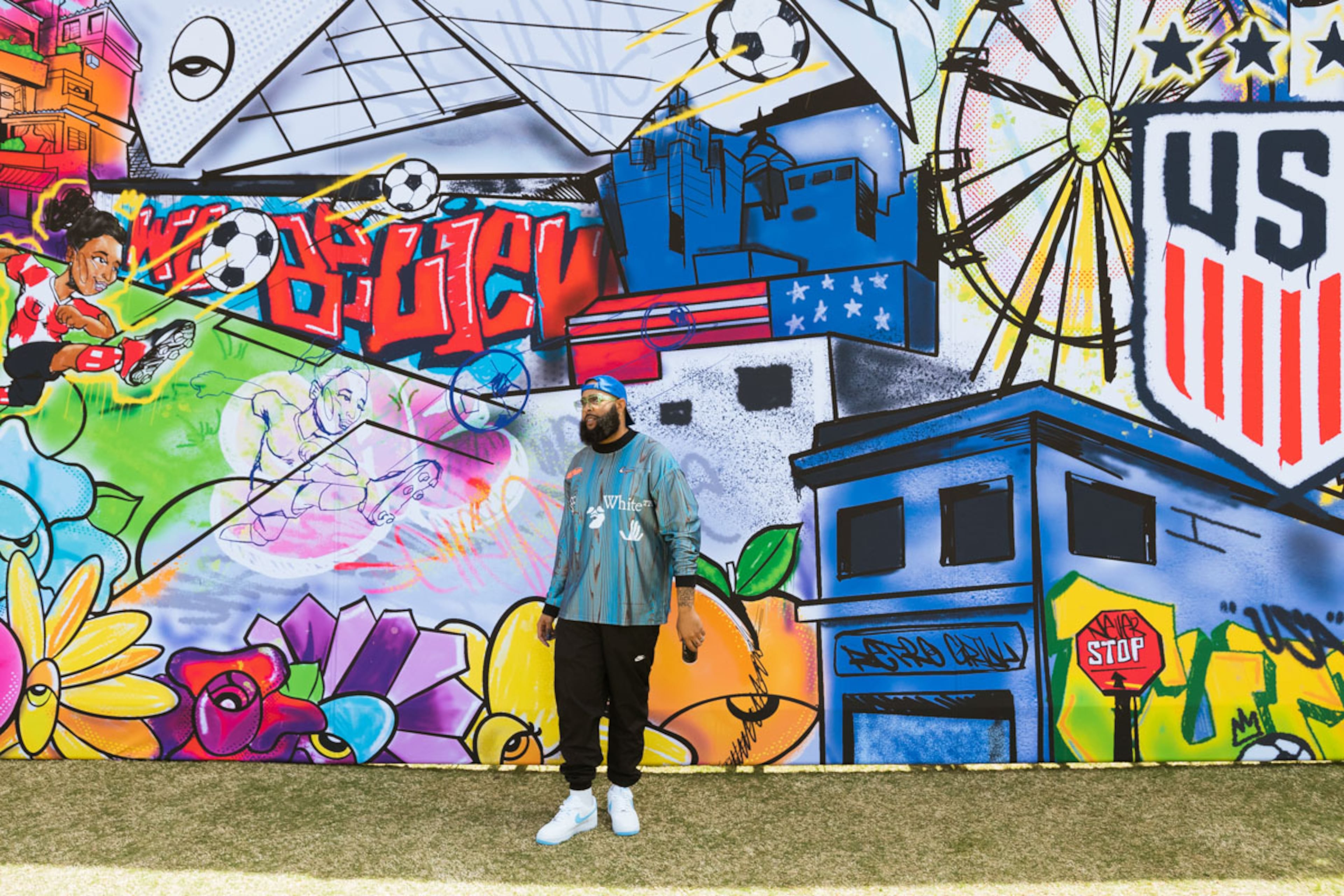 Atlanta artist Darrius “Spraykid” Ford is co-curator of "The Art of Banksy: Without Limits." He also worked on the exhibition’s first iteration in 2021. (Courtesy of Gabo, @ogasiza)