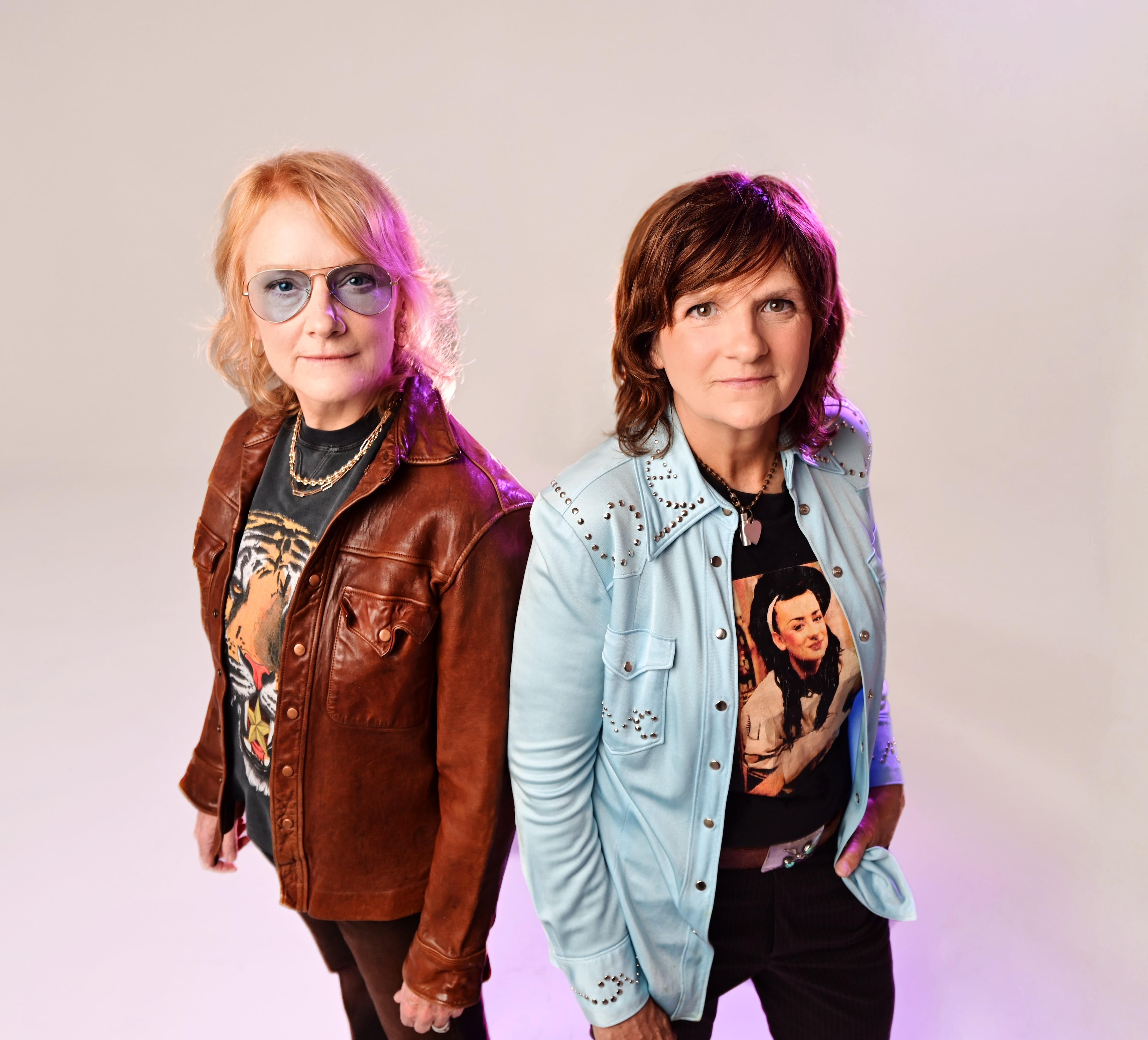 "It’ll be all of us on stage and then a mix of songs from albums past, including solo stuff,” says Emily Saliers (left, with musical partner Amy Ray) of the upcoming concert. (Shervin Lainez/Courtesy of Last Word Features)