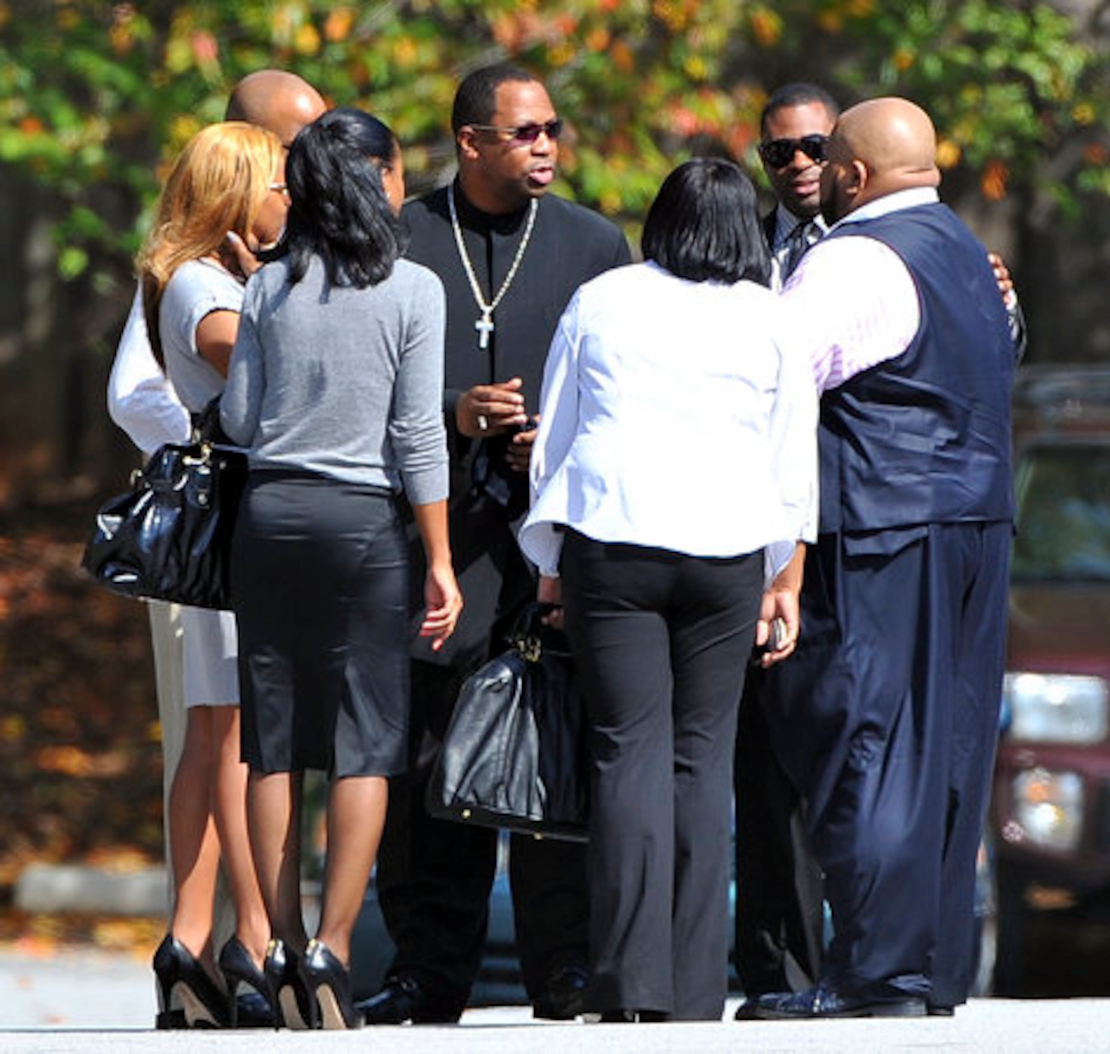 Friends and family gathered Friday at the Ray of Hope Christian Church in Decatur for the funeral of Ashley "A.J." Jewell, the former fiance of "Real Housewives of Atlanta" cast member Kandi Burruss.