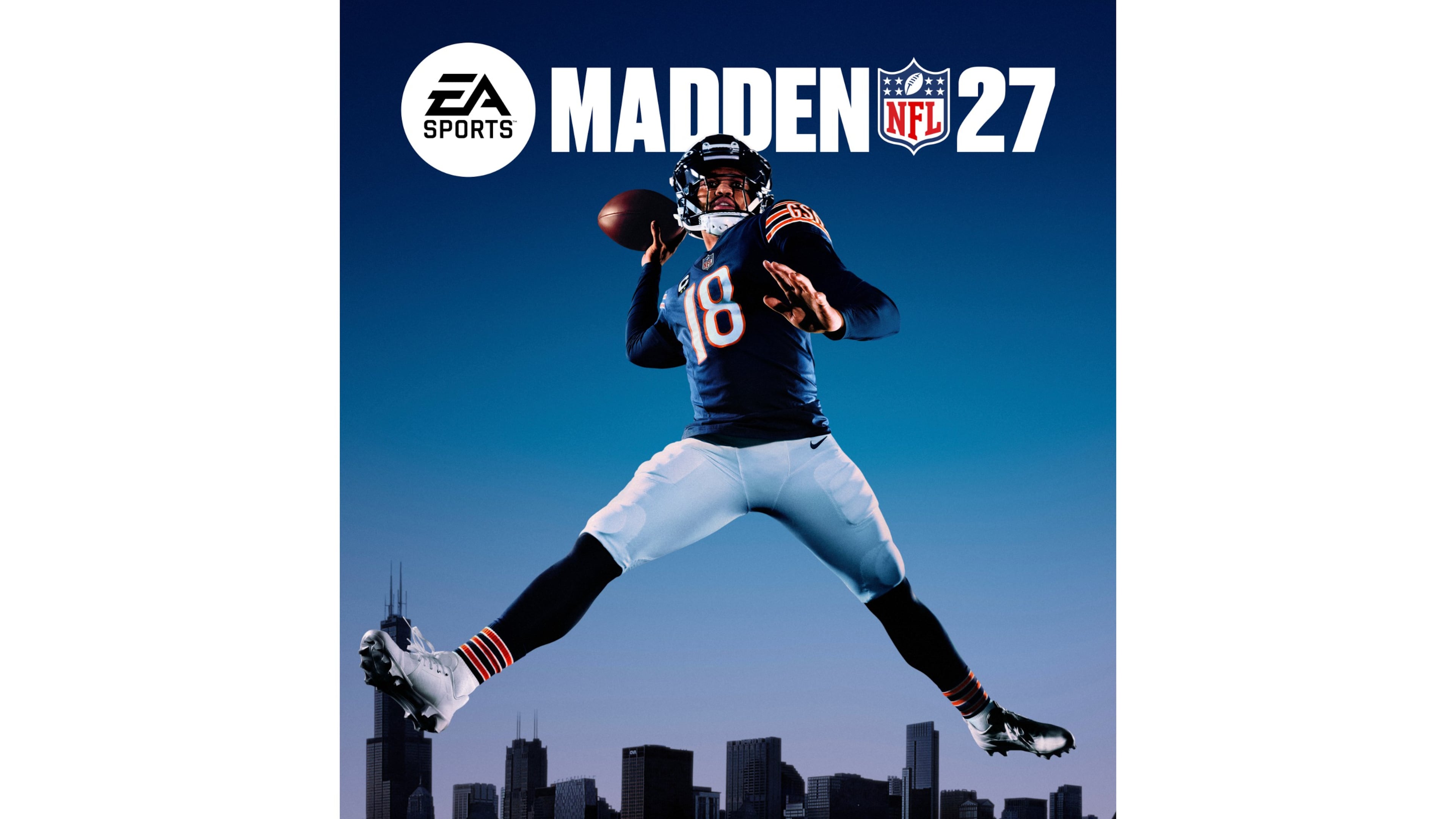This image provided EA Sport shows Chicago Bears quarterback Caleb Williams on the cover of the Madden NFL 27 video game. (EA Sports via AP)