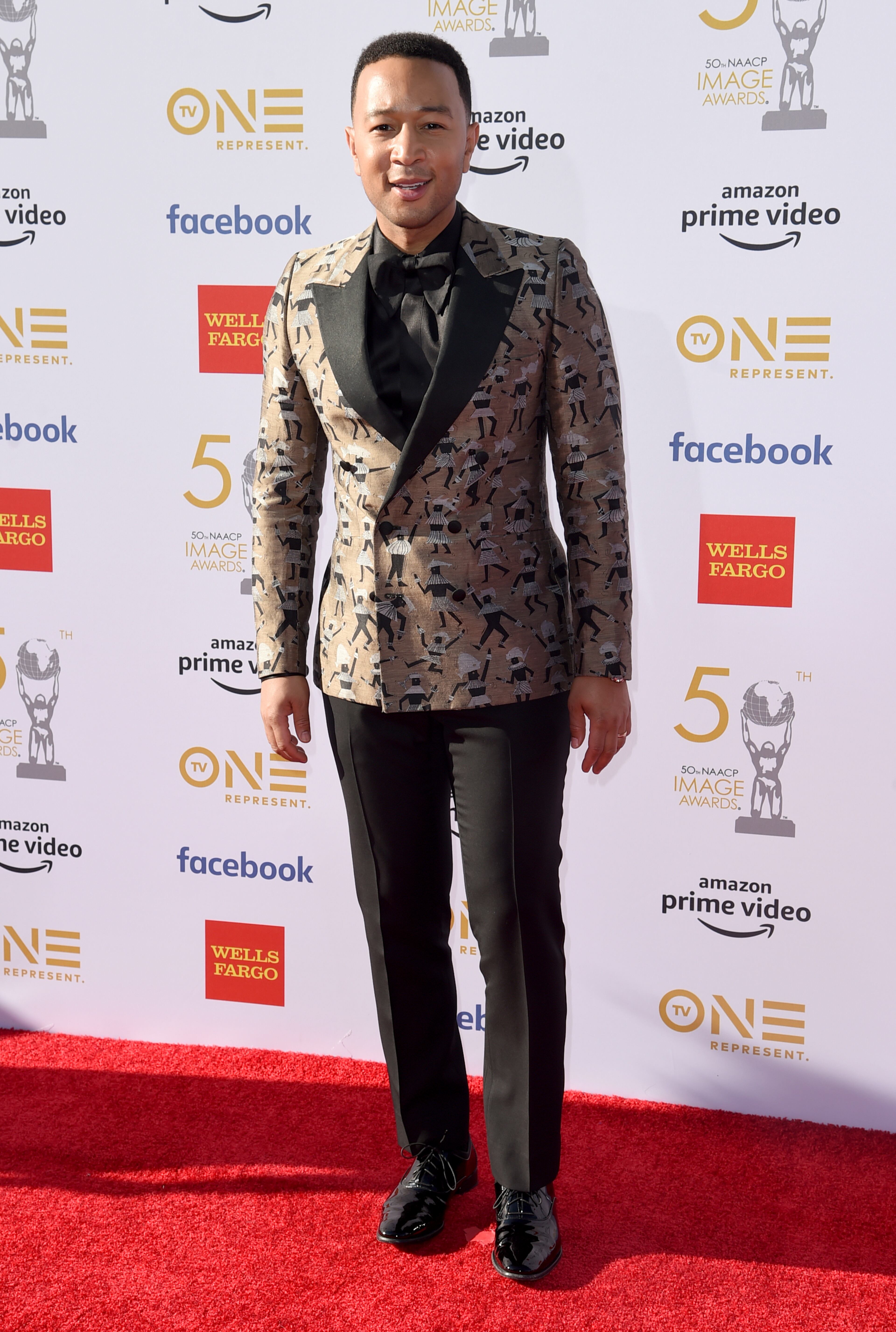 John Legend arrives at the 50th annual NAACP Image Awards on Saturday, March 30, 2019, at the Dolby Theatre in Los Angeles. (Photo by Richard Shotwell/Invision/AP)