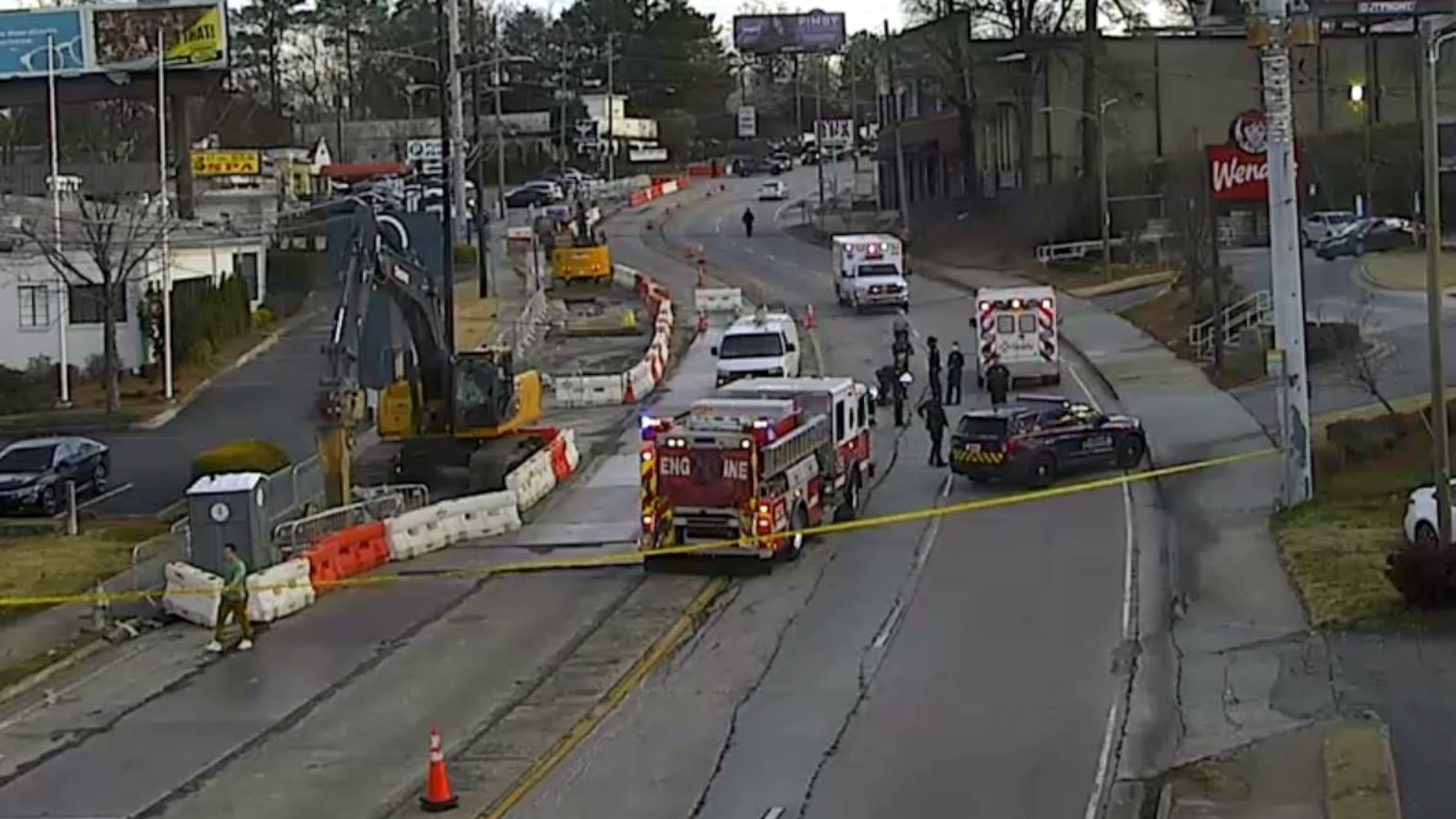 The gunshot victim was found in a van on Piedmont Road late Thursday afternoon, according to police. (Credit: Georgia Department of Transportation)