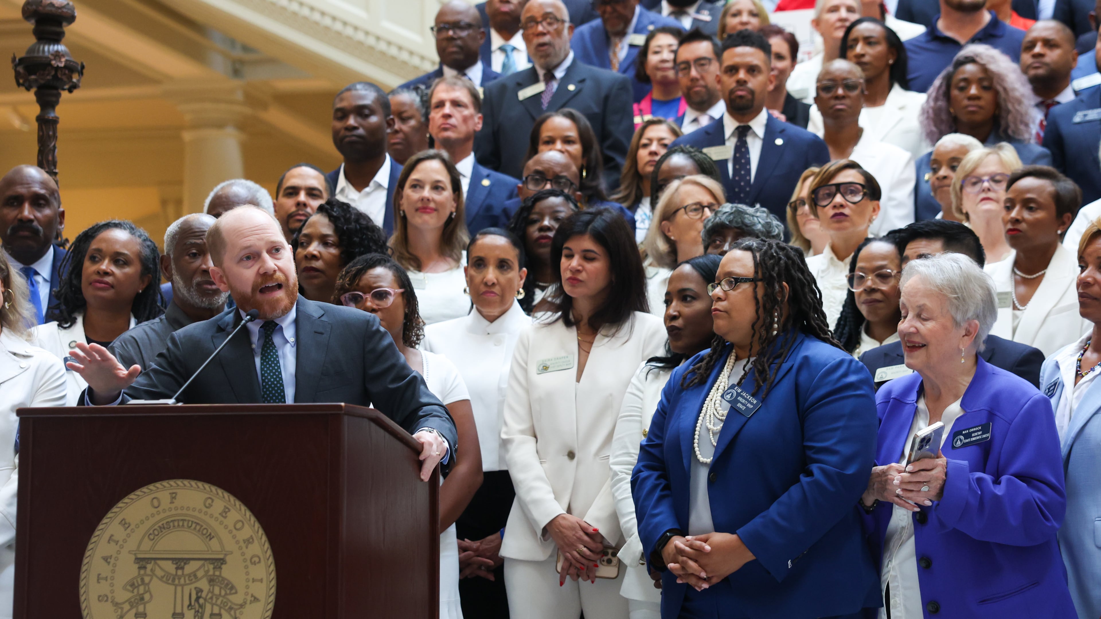 Democratic Party of Georgia Chair Charlie Bailey. (Arvin Temkar/AJC)