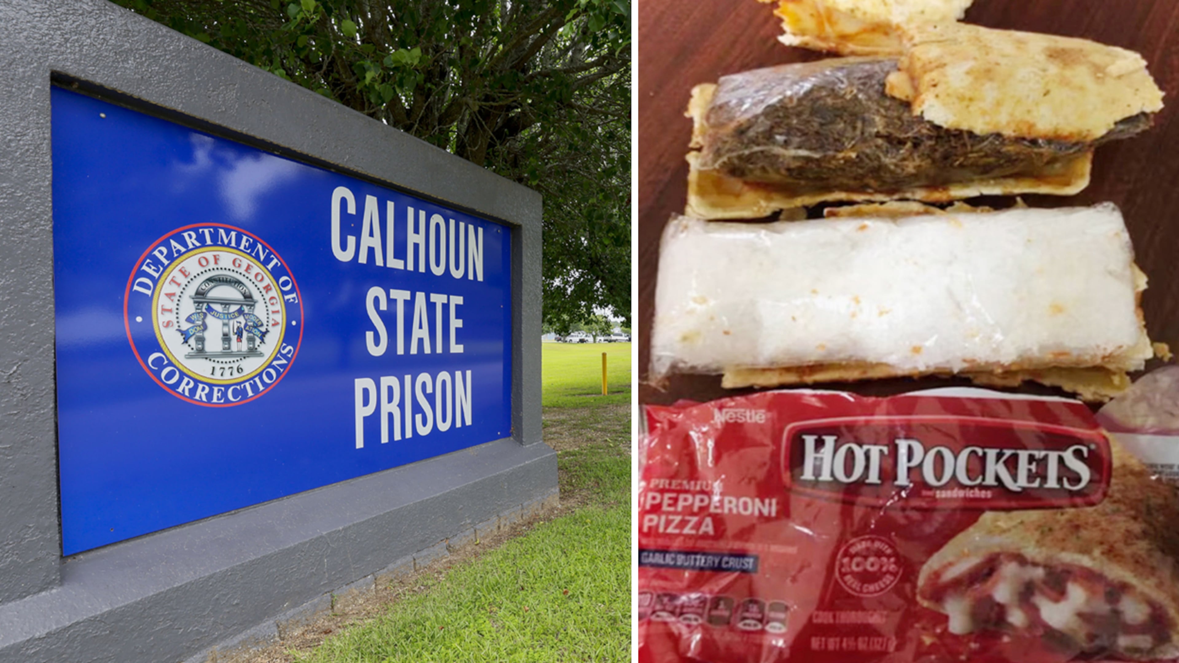 In 2020, the Georgia Department of Corrections announced that two of its officers had been arrested after they allegedly tried to smuggle methamphetamine and tobacco into Calhoun State Prison in Hot Pockets packages, according to a GDC news release at the time. The cases were later dismissed because the agency failed to submit the evidence for testing, according to District Attorney Joe Mulholland's office. (Left: Miguel Martinez/AJC; Right: Georgia Department. of Corrections)