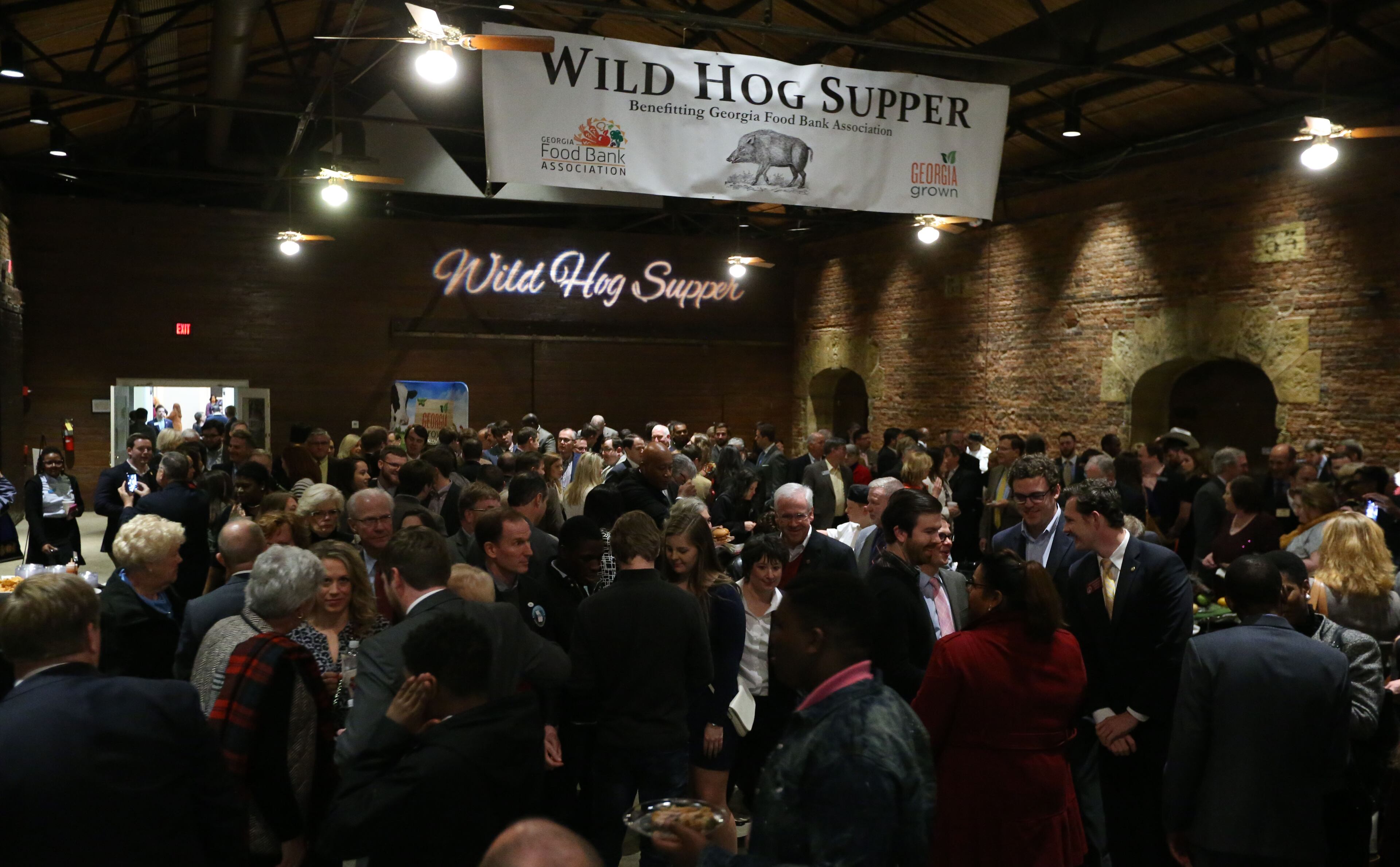 Jan. 10, 2016 - Atlanta - The 54th annual Wild Hog Supper was held at the Georgia Railroad Depot Sunday evening. The event benefits the Georgia Food Bank Association and marks the opening of the legislative session each year. BOB ANDRES / BANDRES@AJC.COM