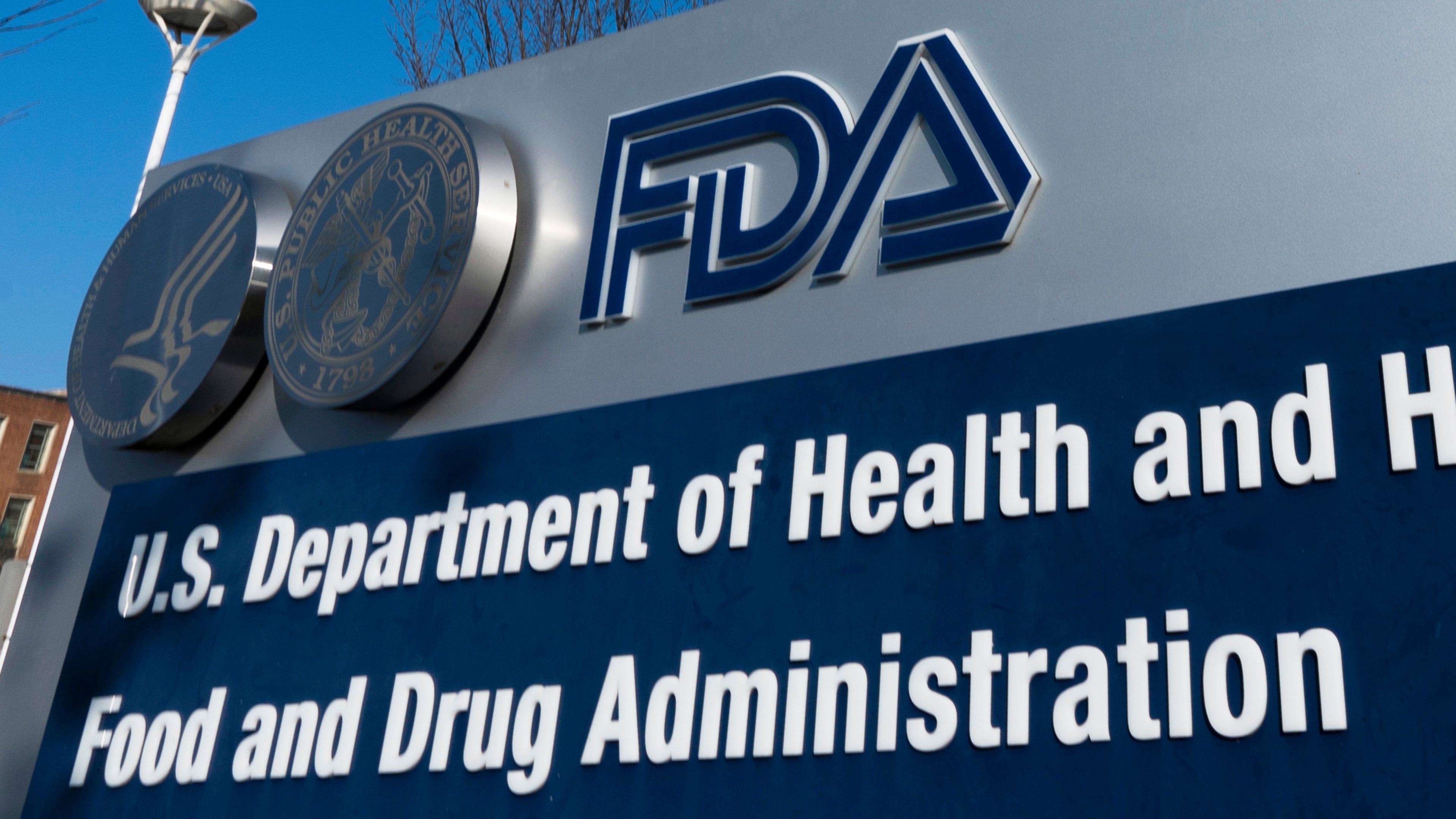 FILE - A sign for the U.S. Food and Drug Administration is displayed outside their offices in Silver Spring, Md., Dec. 10, 2020. (AP Photo/Manuel Balce Ceneta, File)