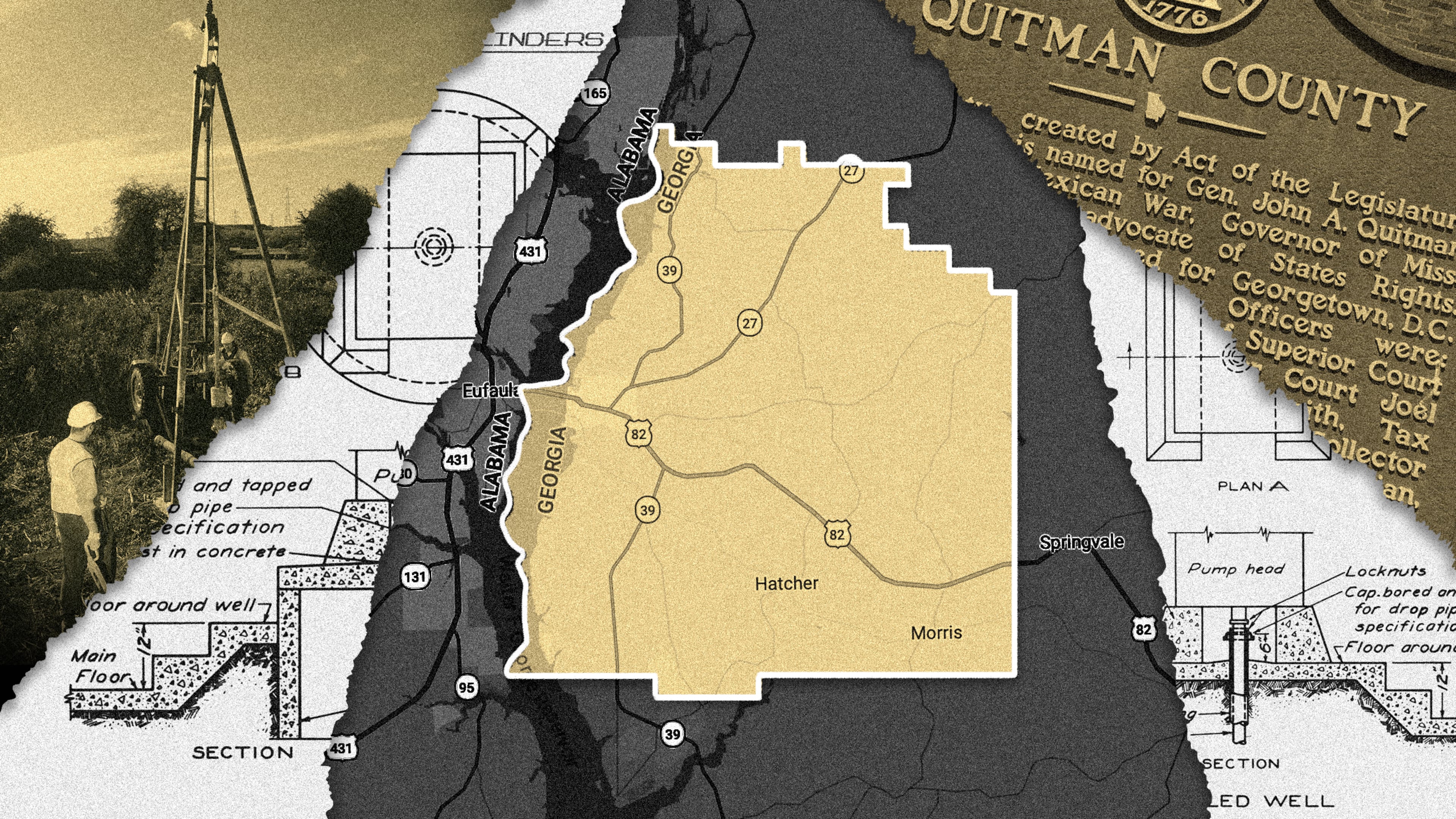 A Texas firm is seeking a permit to drill two wells in rural Quitman County, near the Alabama-Georgia border. (Photo Illustration: Broly Su / AJC | Source: Getty)