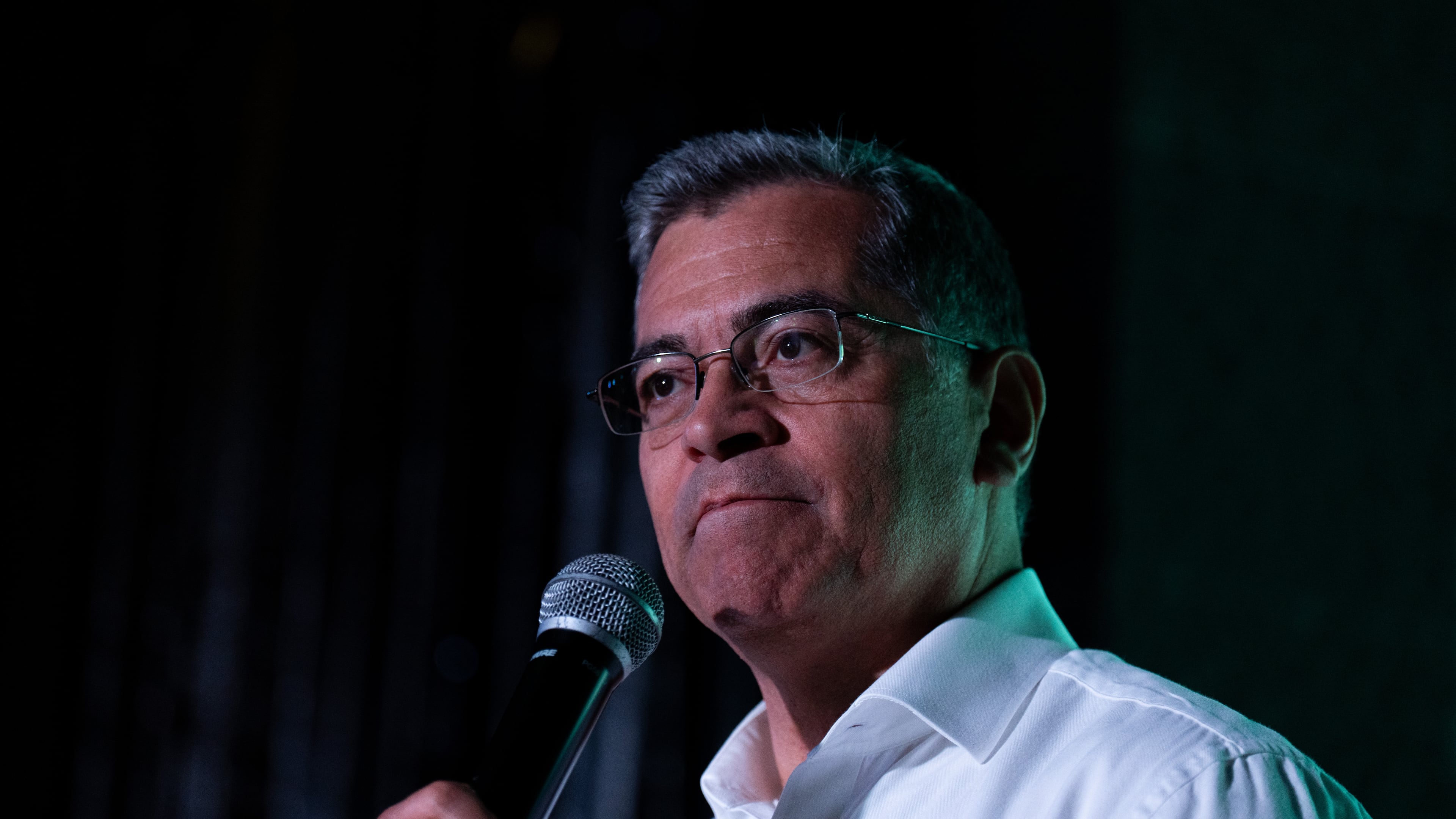 California gubernatorial candidate Xavier Becerra speaks during a campaign event in West Hollywood, Calif., Thursday, May 28, 2026. (AP Photo/Jae C. Hong)