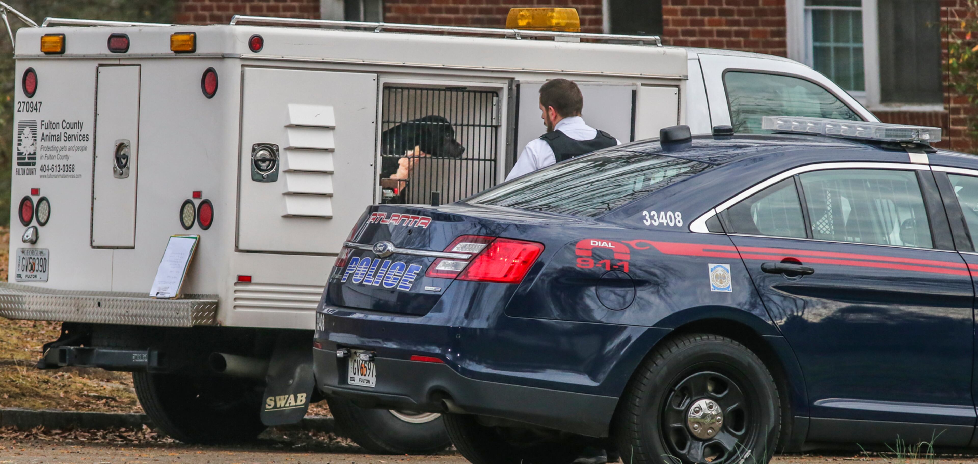 January 17, 2017 Atlanta: Animal Control took two of the three dogs from the scene. A child was killed early Tuesday, Jan. 17, 2017 in a pit bull attack on the way to school, and the owner of the dogs was arrested, Atlanta police said. The child, a 5- or 6-year-old boy who attended F.L. Stanton Elementary School, was walking to a bus stop with a group of children in the 1200 block of Gideons Drive in southwest Atlanta when he was mauled, police and school officials said. A girl, also 5 or 6 years old and a Stanton student, was found unconscious and taken to Children's Healthcare of Atlanta at Egleston with serious injuries. Three dogs and other children were involved in the deadly attack, authorities said. Those children were cornered by the pit bull until a neighbor scared the dog away. They were not injured. "We're still trying to evaluate to figure out what really happened," Pickard said. The boy and the girl were taken to Egleston, Atlanta Public Schools spokeswoman Kimberly Willis Green said. The boy was later taken to Grady Memorial Hospital's trauma unit, where he died. The girl is in stable condition, Willis Green said. The other children tried to help their friends. "We had some brave kids," Pickard said. "Some kids ran back to the scene to try to pull the dogs off the children that were injured." JOHN SPINK /JSPINK@AJC.COM