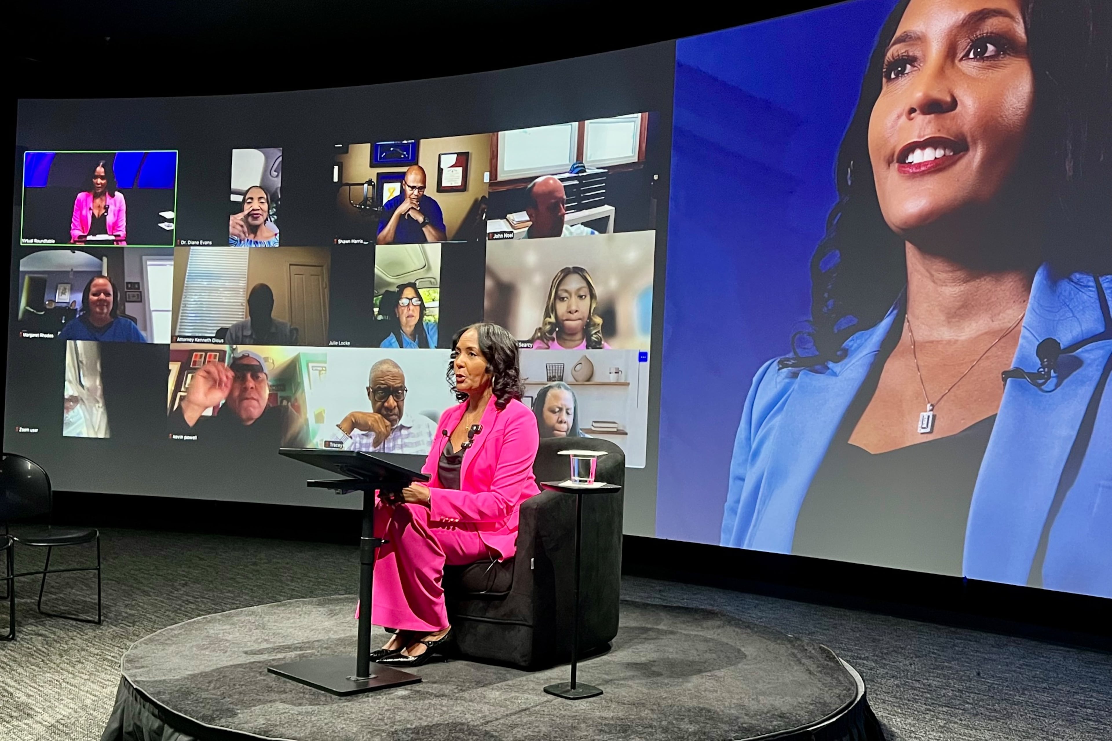 Former Atlanta Mayor Keisha Lance Bottoms announces her proposal for a Voting Rights Act for Georgia. Atlanta, Ga. May 13, 2025. (Patricia Murphy/AJC)