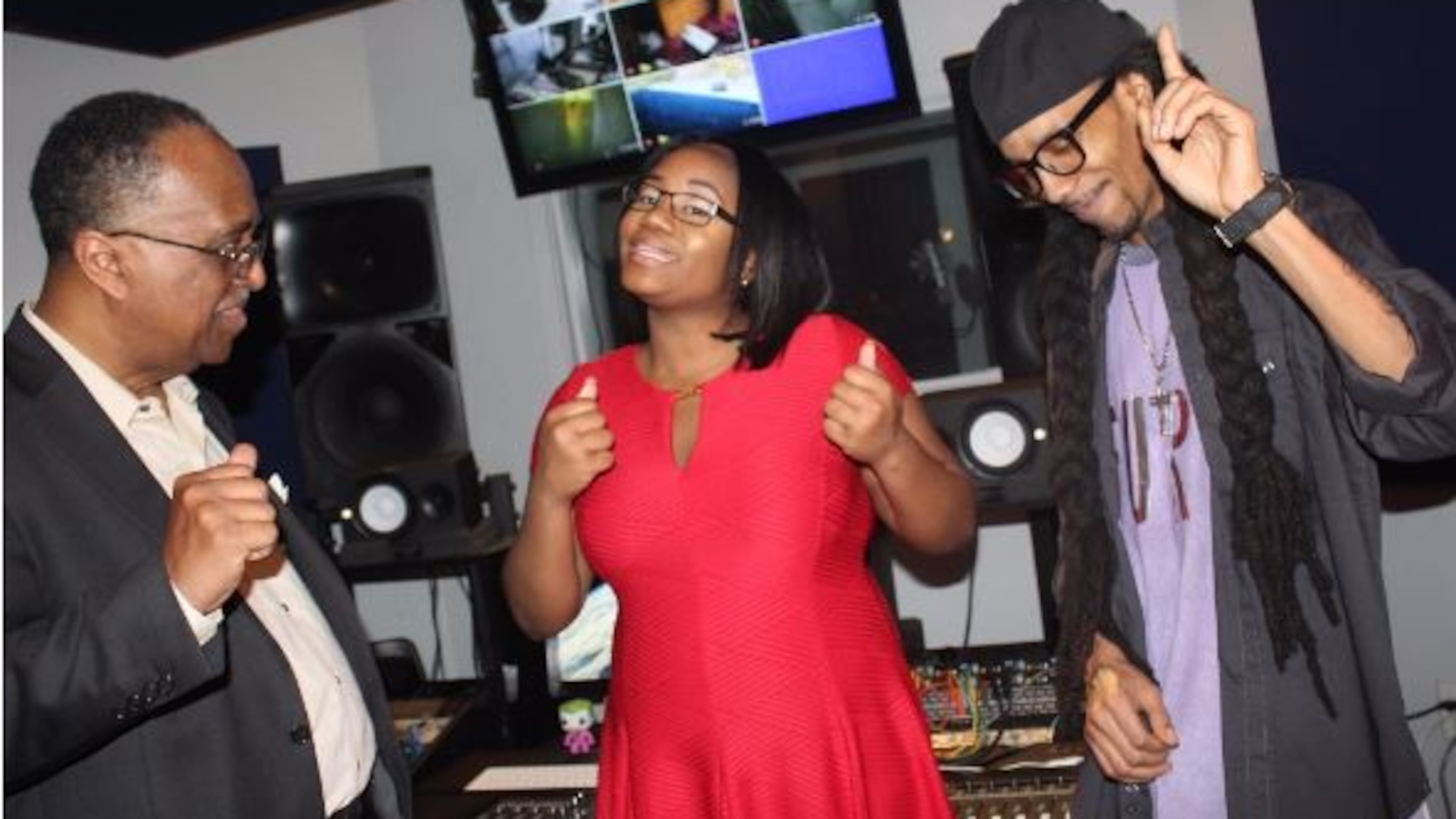 SCLC President and CEO Charles Steele with Zaria Hall and Nicholas "Nick" Loftin, also known as Nick Fury, an American record producer. CONTRIBUTED
