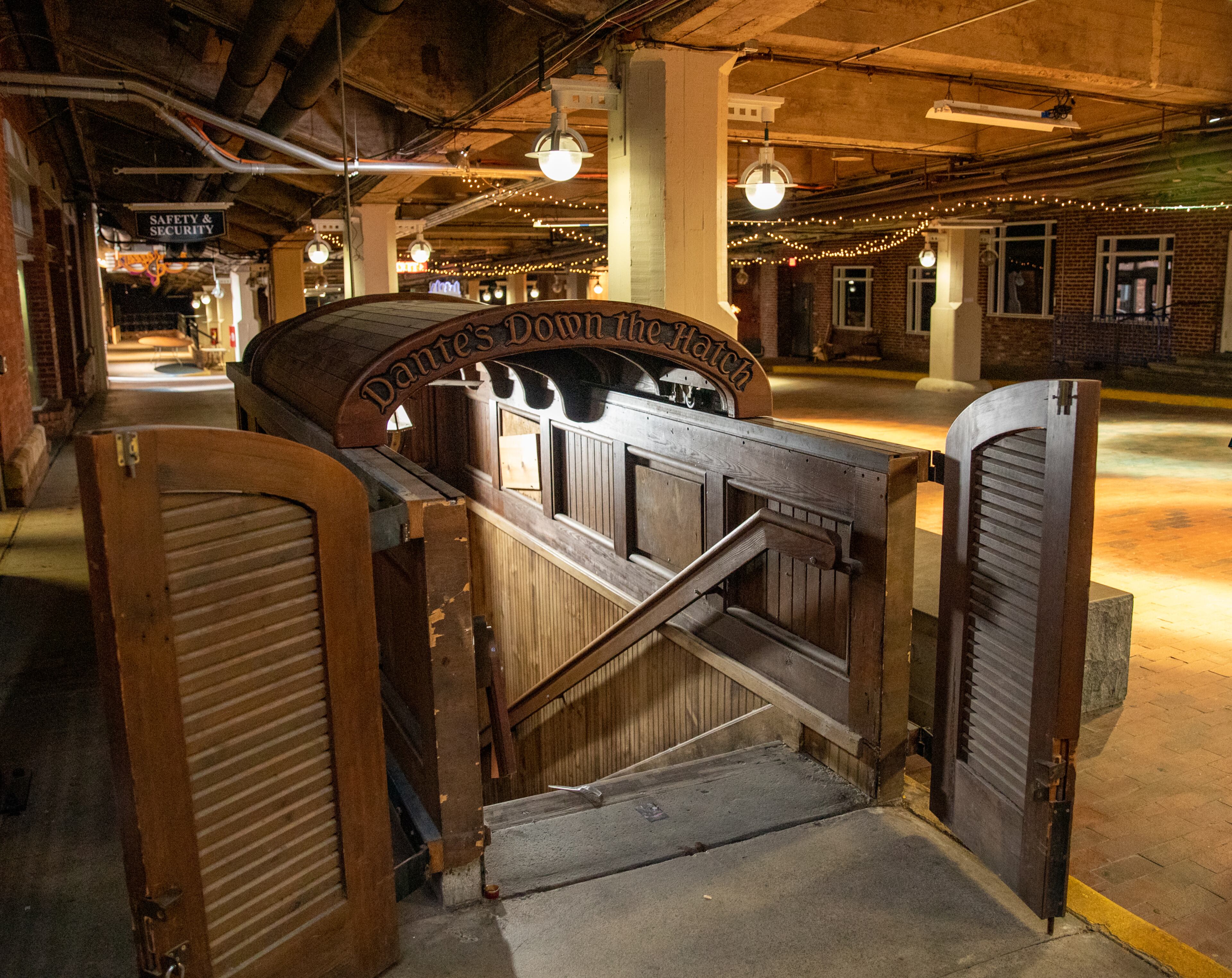 MJQ is moving to the Dante's Down the Hatch space in Underground Atlanta that has been sitting empty for 25 years, and the owners, Ryan Murphy and Ryan Purcell, are touring the space and sharing a little of what is in the planning stages on Monday, Feb 27, 2023. Underground CEO Shanel Lalani works with the team to continue developing Underground Atlanta. (Jenni Girtman for The Atlanta Journal-Constitution)