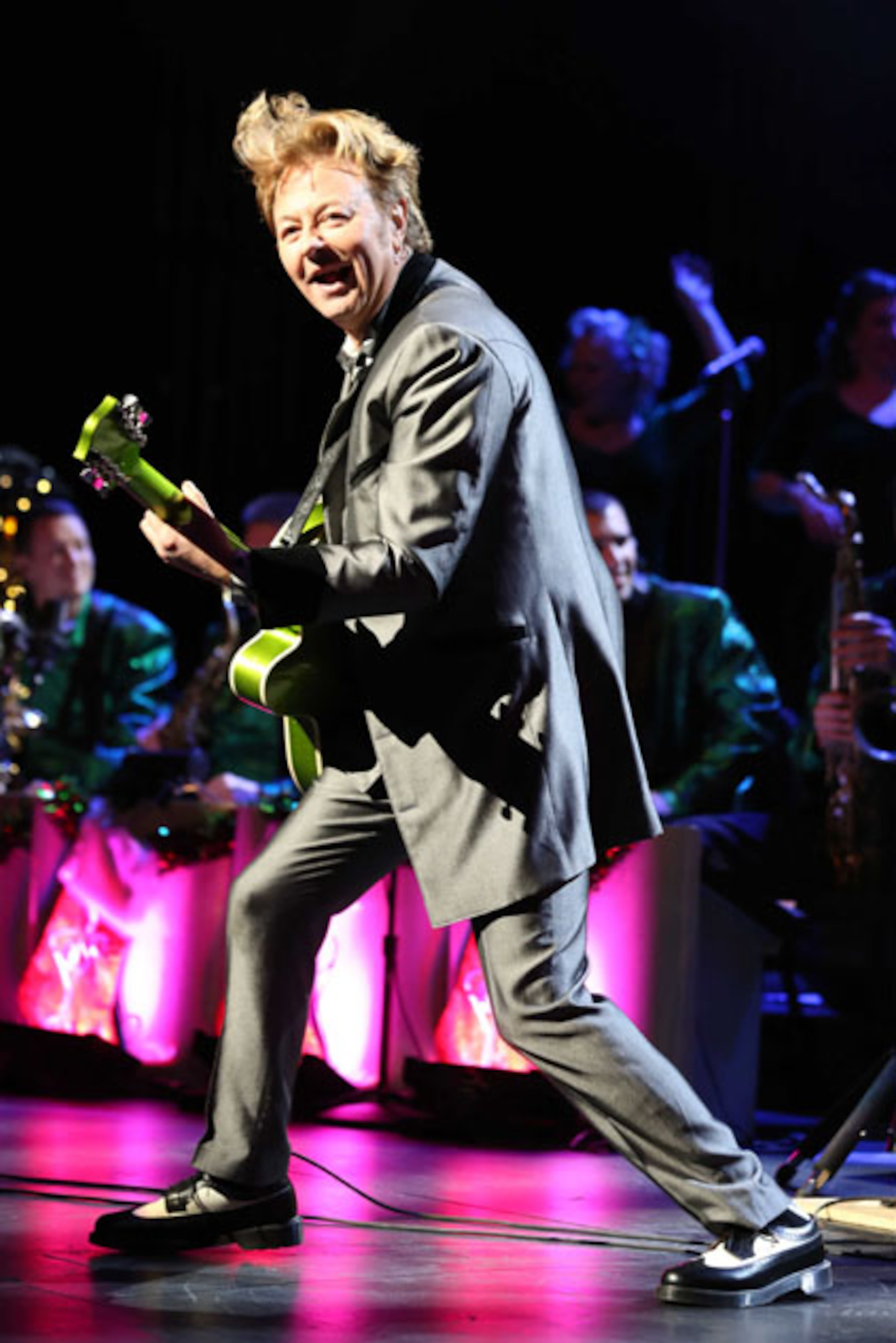 The Brian Setzer Orchestra performed Saturday, Dec. 5, 2015 at a sold-out Cobb Energy Centre in Atlanta as part of its annual Christmas Rocks concert. Robb D. Cohen/ RobbsPhotos.com