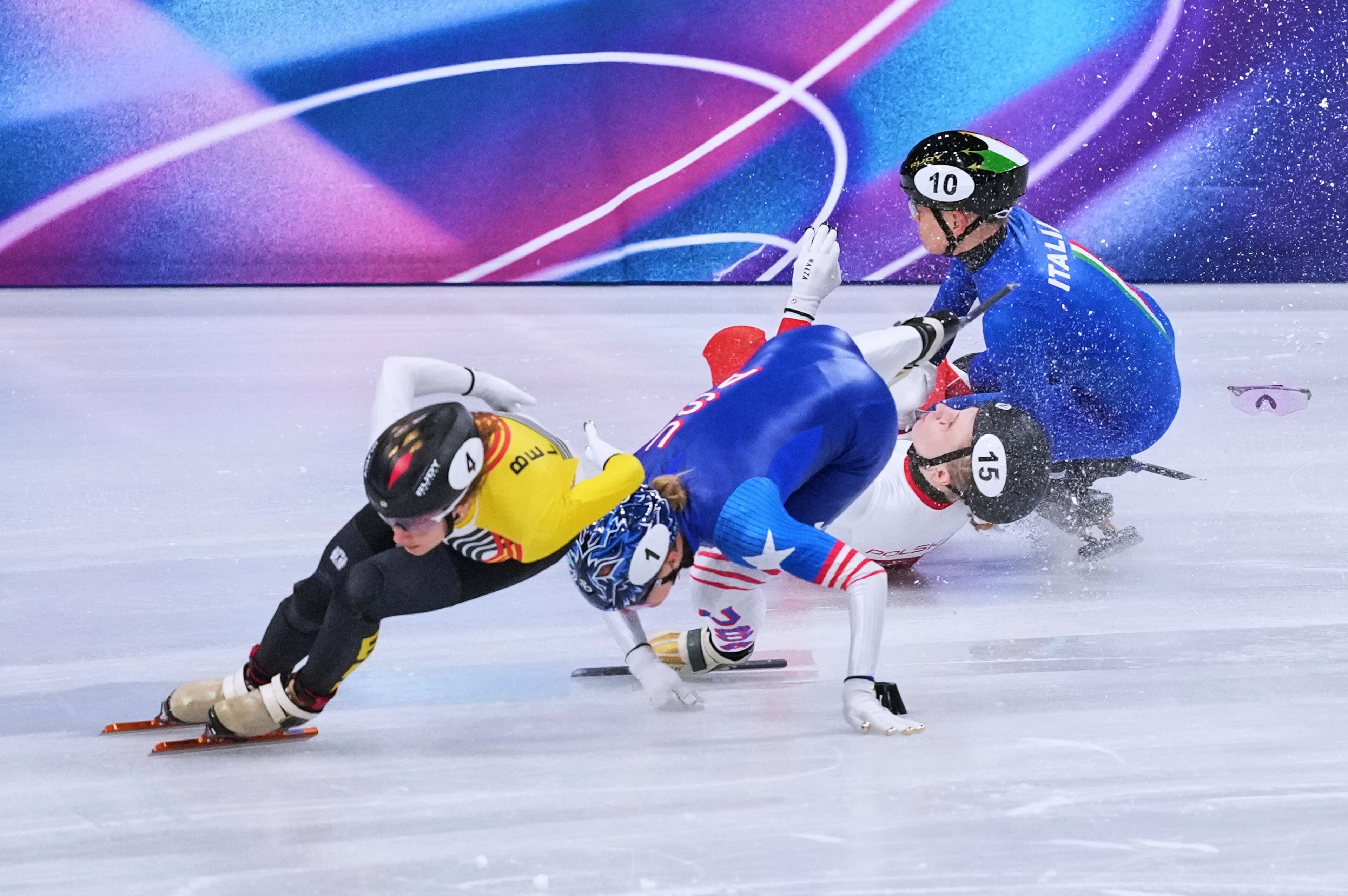 APTOPIX Milan Cortina Olympics Short Track Speedskating