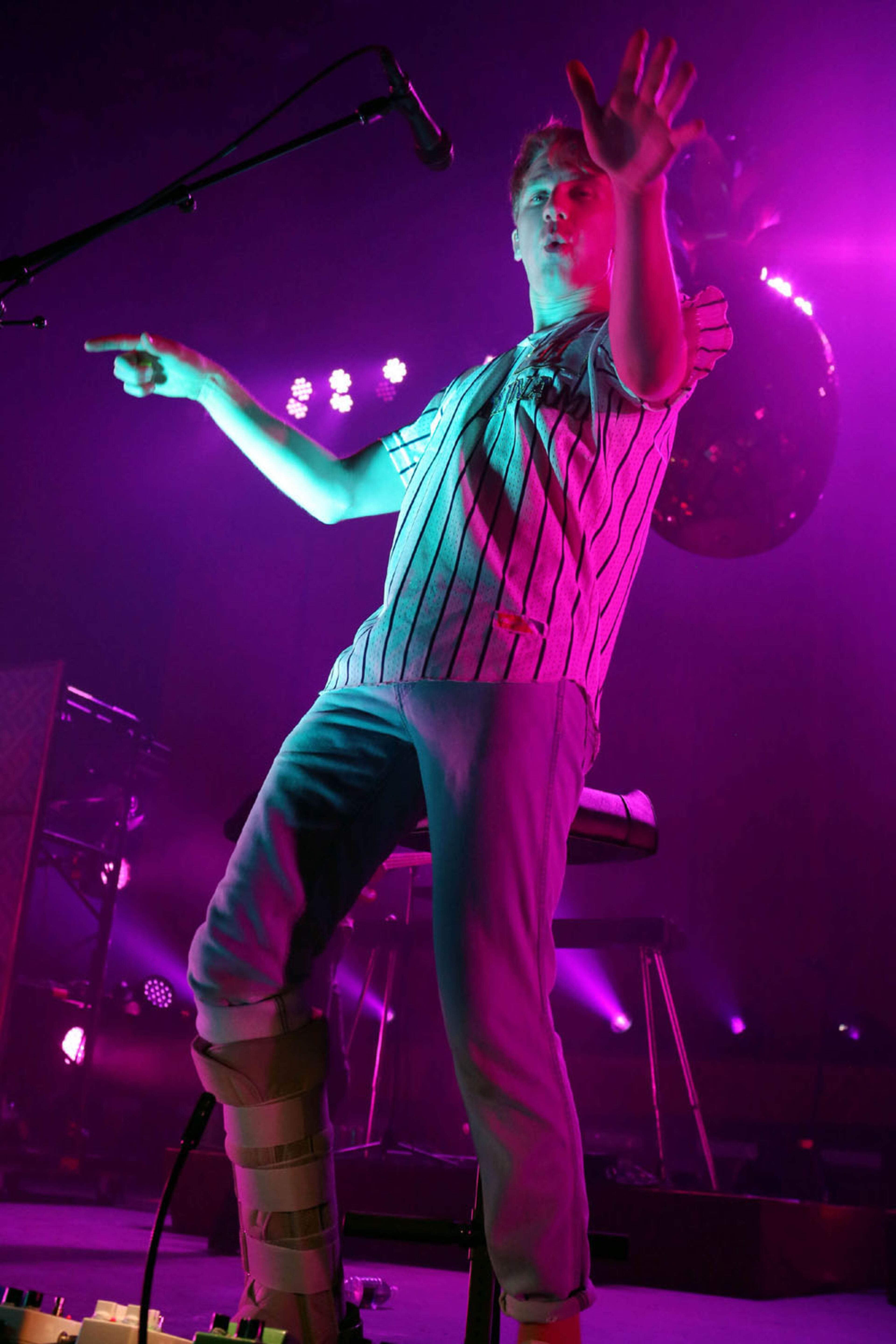 #21 of #34. PLEASE KEEP IN SEQUENTIAL ORDER FOR THE CONTINUITY OF THE GALLERY. The Coca Cola Roxy Theater held its grand opening celebration on Saturday, April 8, 2017, with British indie favorites Glass Animals and Australia's Jagwar Ma selling out the venue for Radio 105.7's fouth birthday party bash. Located in the nearly completed Battery entertainment district, next to SunTrust Park, new home of the Atlanta Braves, the gorgeous, nearly 4,000 capacity venue got positive grades from most of the VIP's and concert fans in attendence.Robb Cohen Photography & Video /RobbsPhotos.com