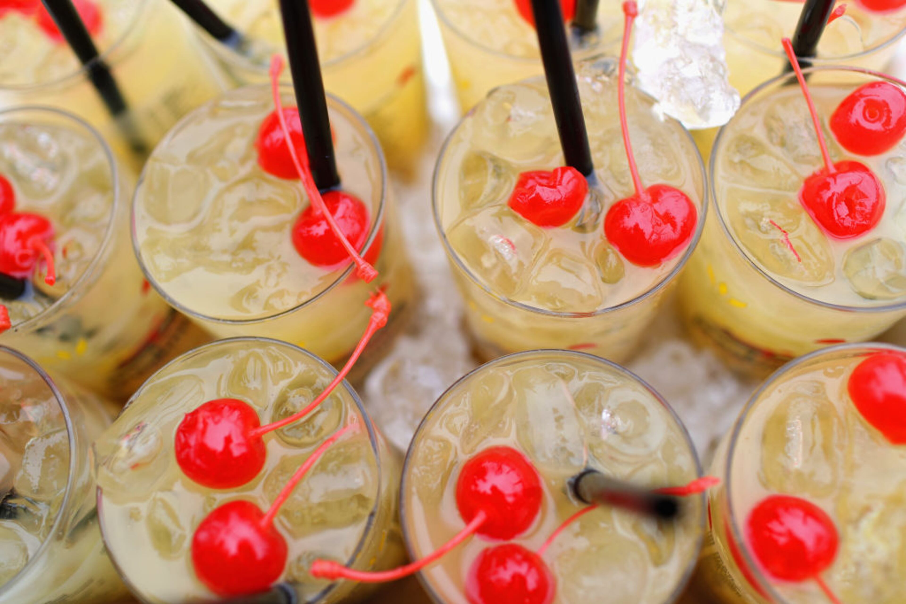 BALTIMORE, MD - MAY 20: Black-eyed Susan cocktails are seen prior to the 142nd running of the Preakness Stakes at Pimlico Race Course on May 20, 2017 in Baltimore, Maryland. (Photo by Rob Carr/Getty Images)
