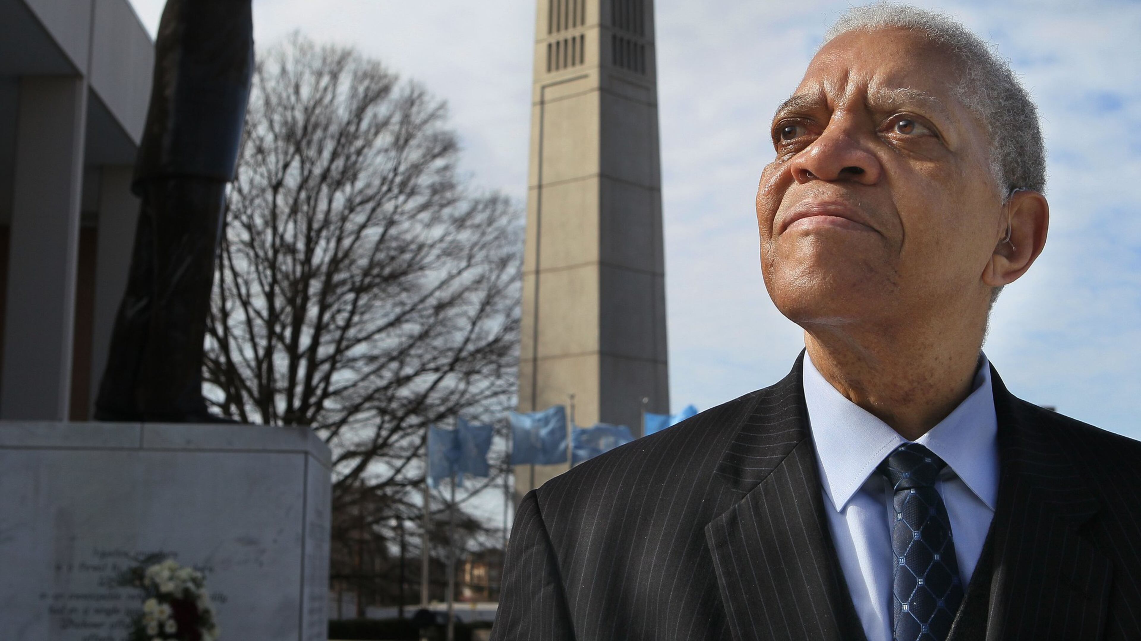 This portrait of Samuel DuBois Cook was shot outside the King Chapel on the Morehouse College campus in Atlanta on Jan 13, 2012. Cook, longtime president of Dillard University, attended Morehouse with Rev. Martin Luther King Jr. Phil Skinner pskinner@ajc.com