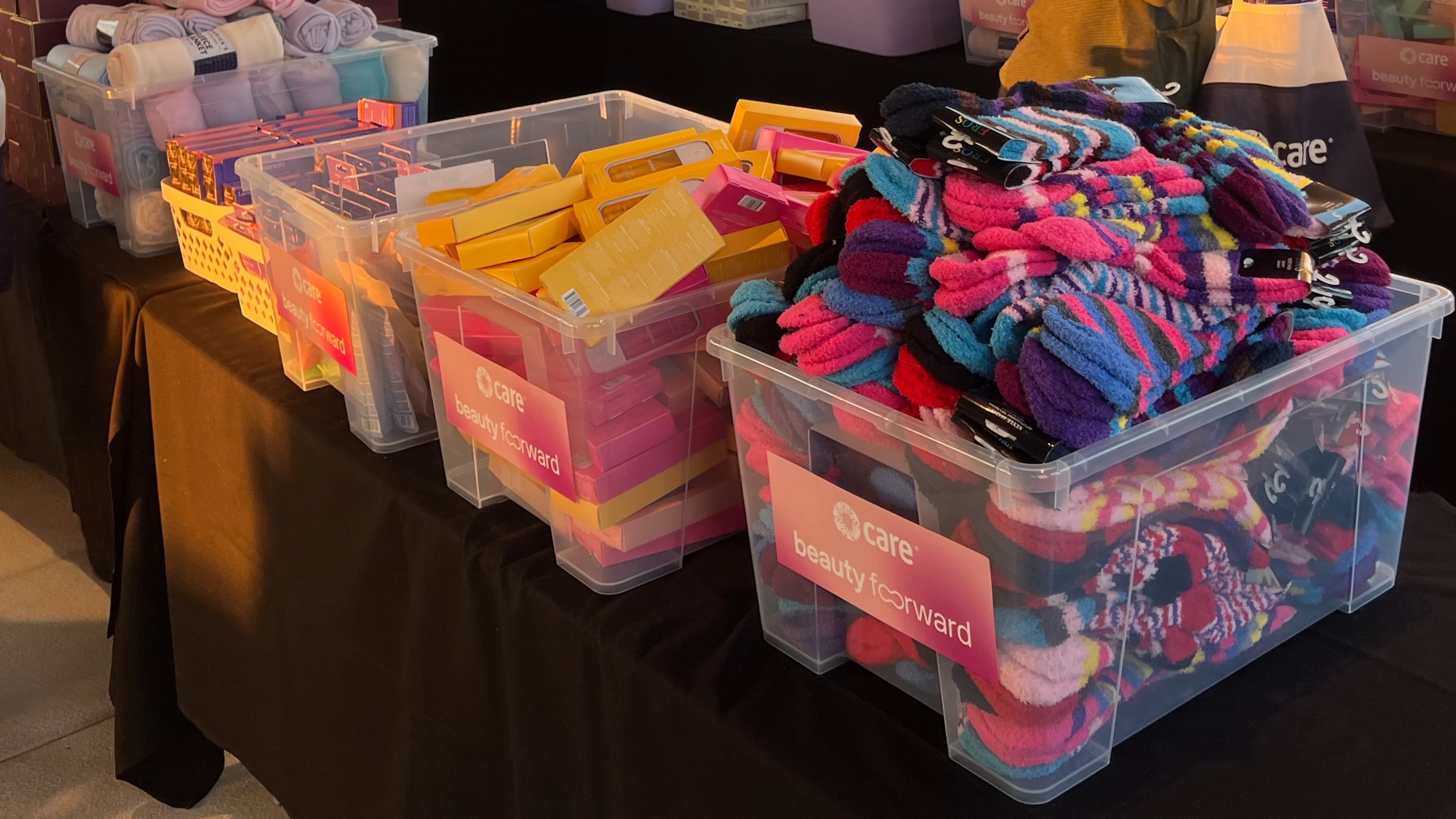 Items to be packed into CARE packages for the not-for-profit's maternal health program.