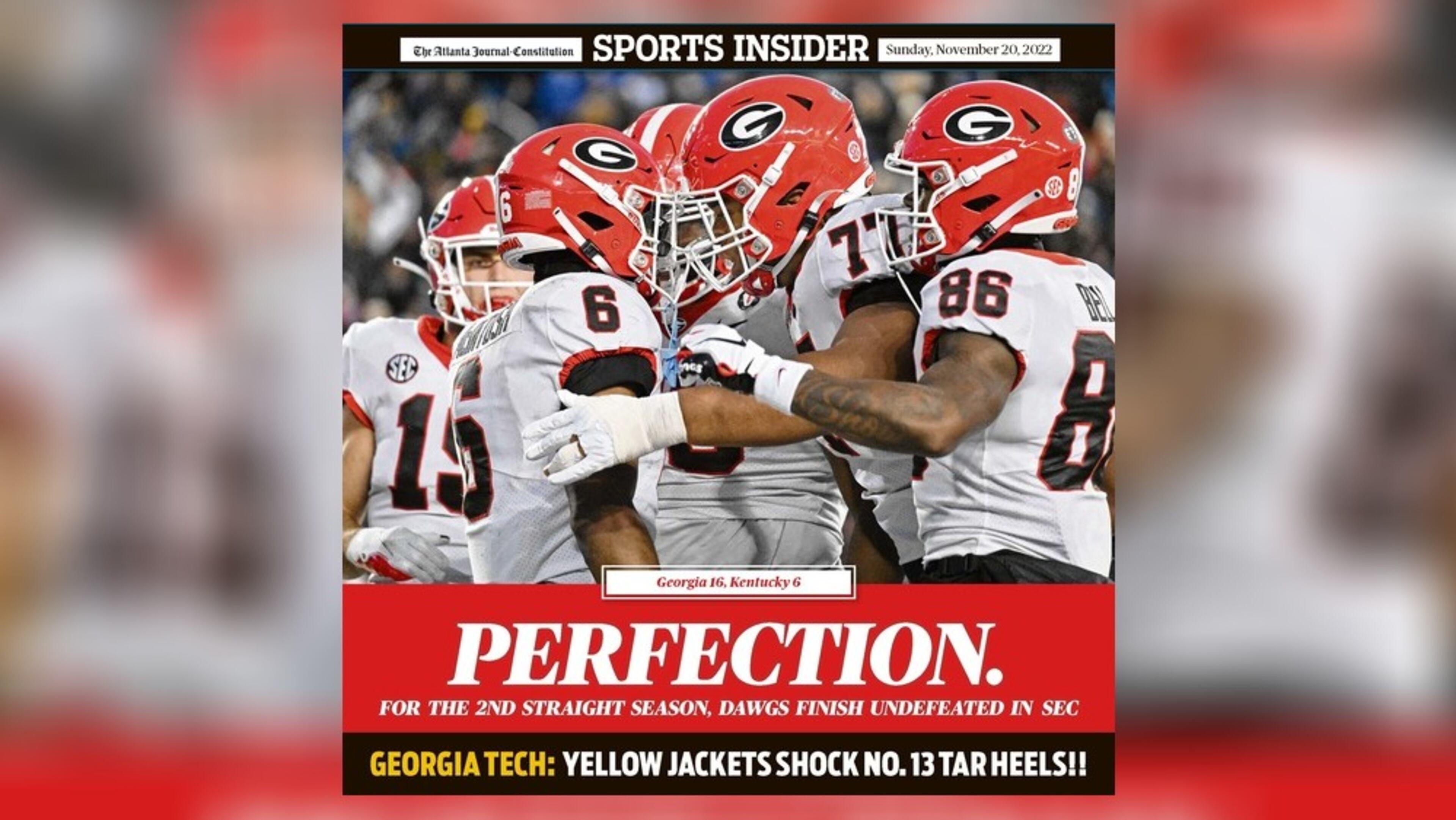 The Atlanta Journal-Constitution's Sports Insider digital magazine, Sunday, Nov. 20, 2022.