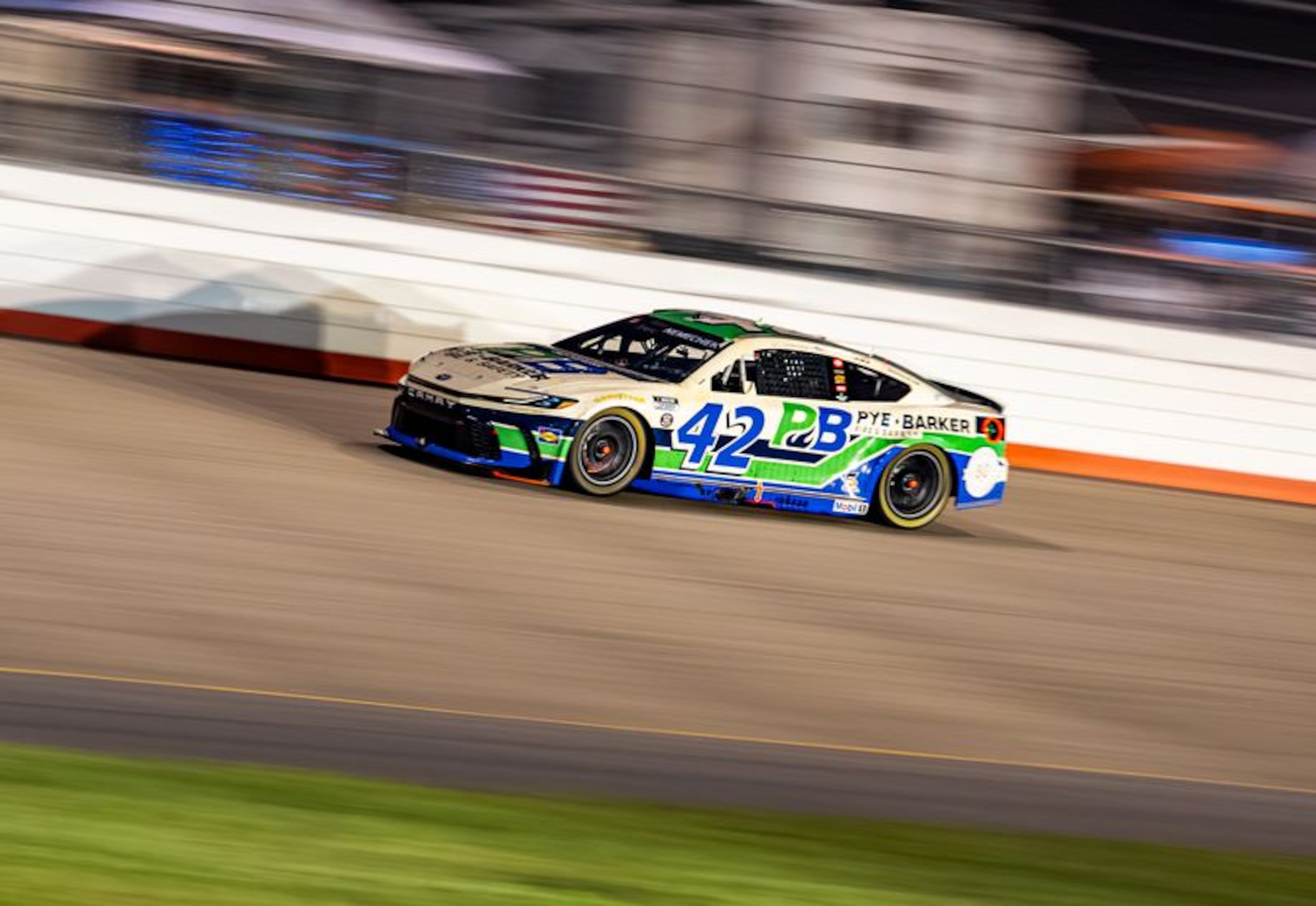 Pye-Barker Fire & Safety celebrated 80 years in business with a NASCAR wrap featuring the names of their 9000 employees. (Courtesy of Pye-Barker Fire & Safety)
