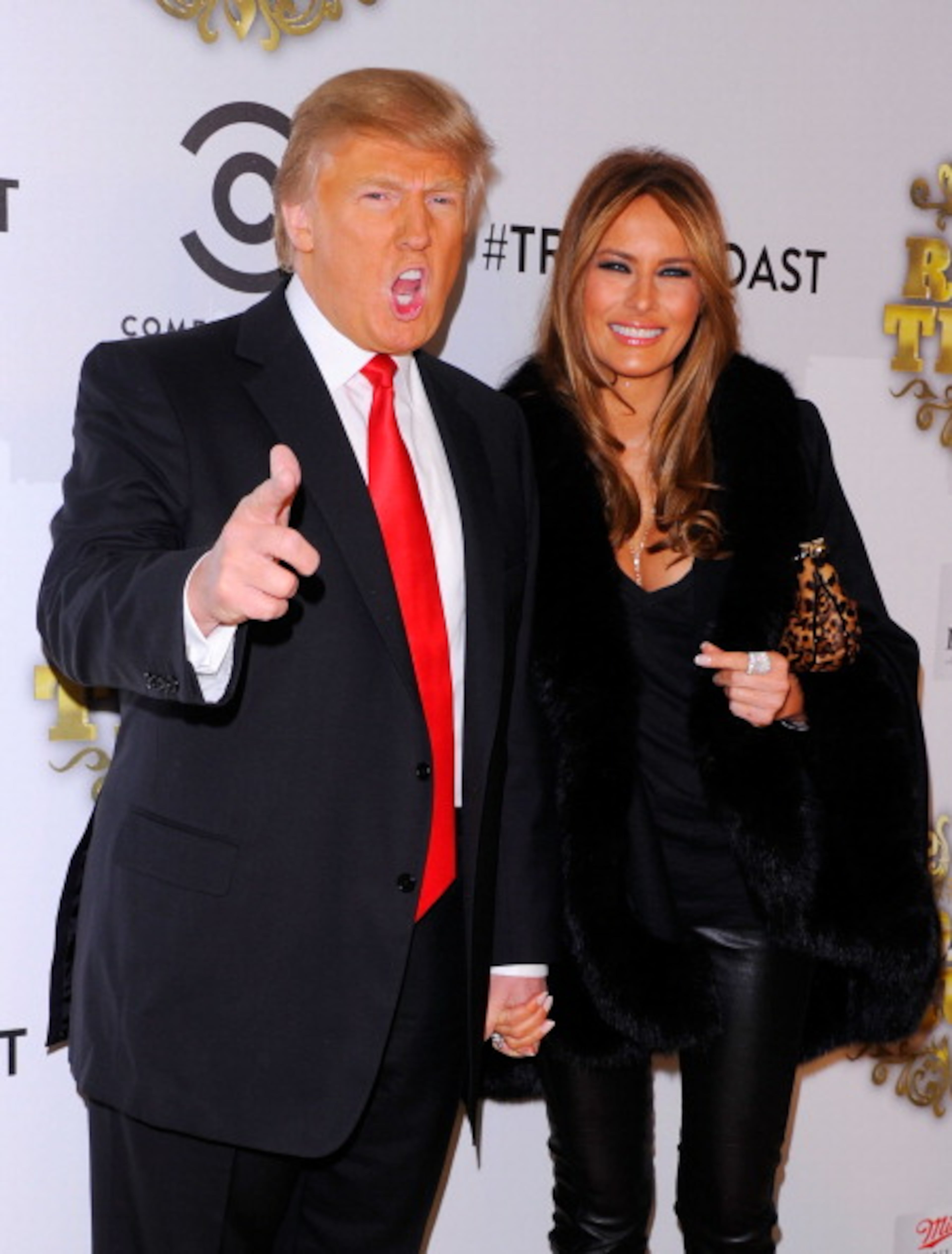 NEW YORK, NY - MARCH 09: Donald Trump and Melania Trump-Trump attend the Comedy Central Roast Of Donald Trump at the Hammerstein Ballroom on March 9, 2011 in New York City. (Photo by Andrew H. Walker/Getty Images)