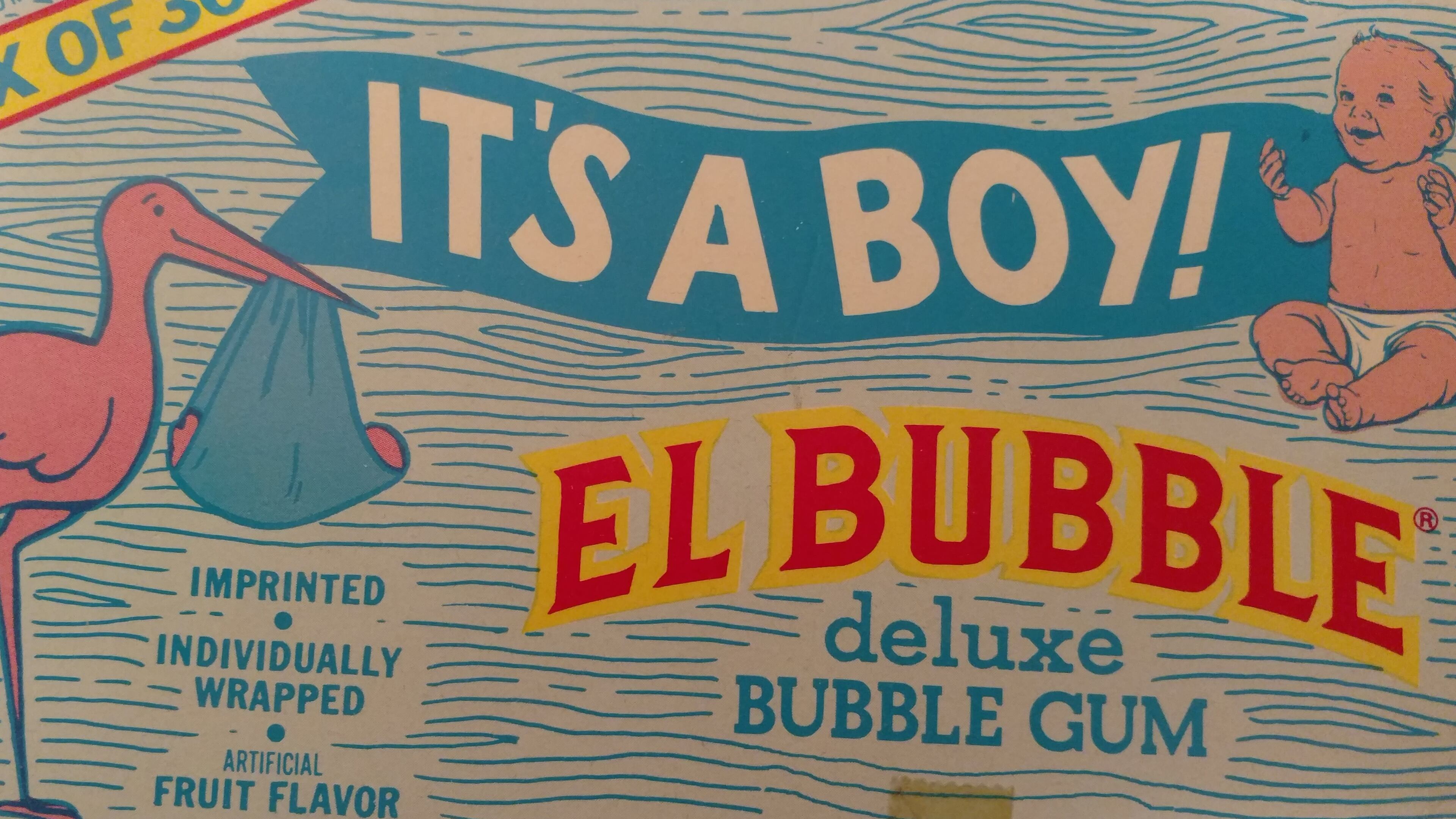 "It's A Boy!" bubble gum cigar box.