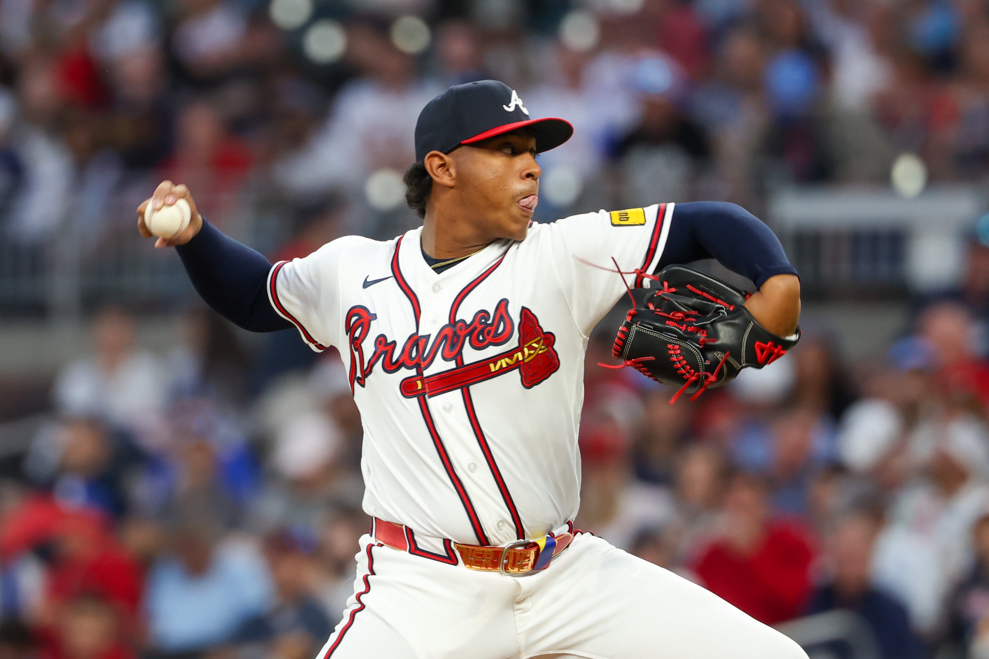 It’s believed that potential trade partners did ask about Braves pitcher Didier Fuentes, whose 97 mph fastball and strikeout power have made him a valuable member of the bullpen. (Arvin Temkar/AJC)