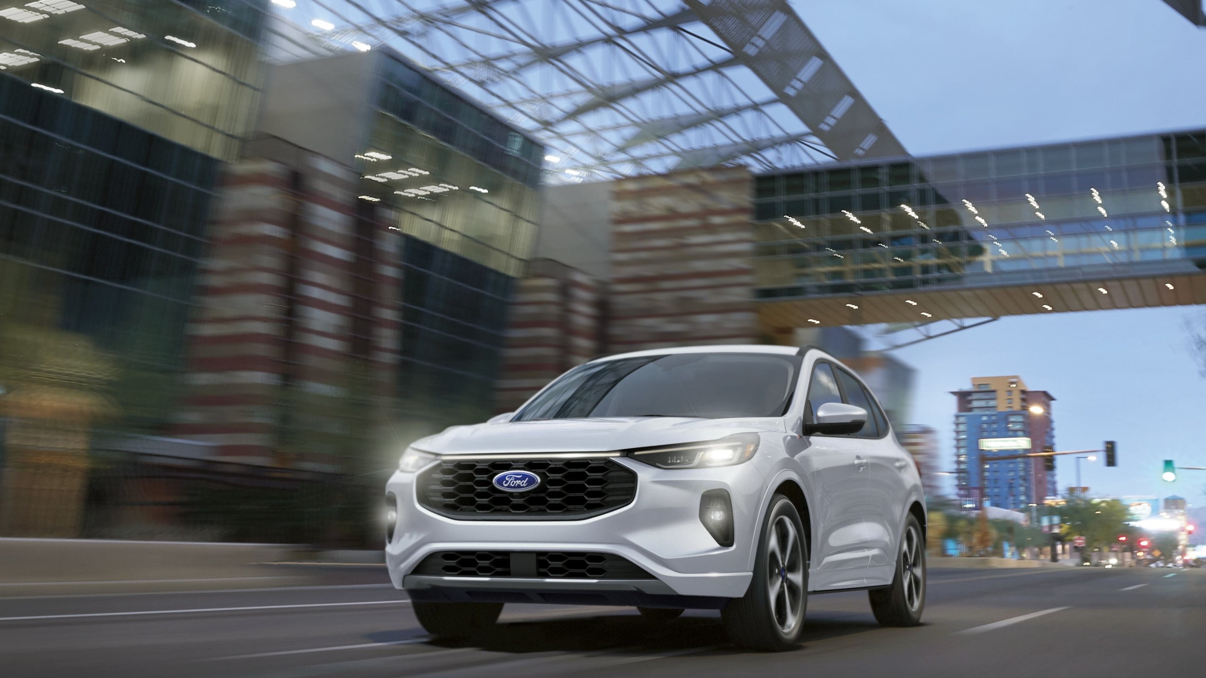 This photo provided by Ford shows the Escape, which is in its last year of production. The small SUV offers comfortable seating, a smooth ride quality, and easy-to-use controls as well as hybrid and plug-in powertrain options. (Courtesy of Ford Motor Co. via AP)
