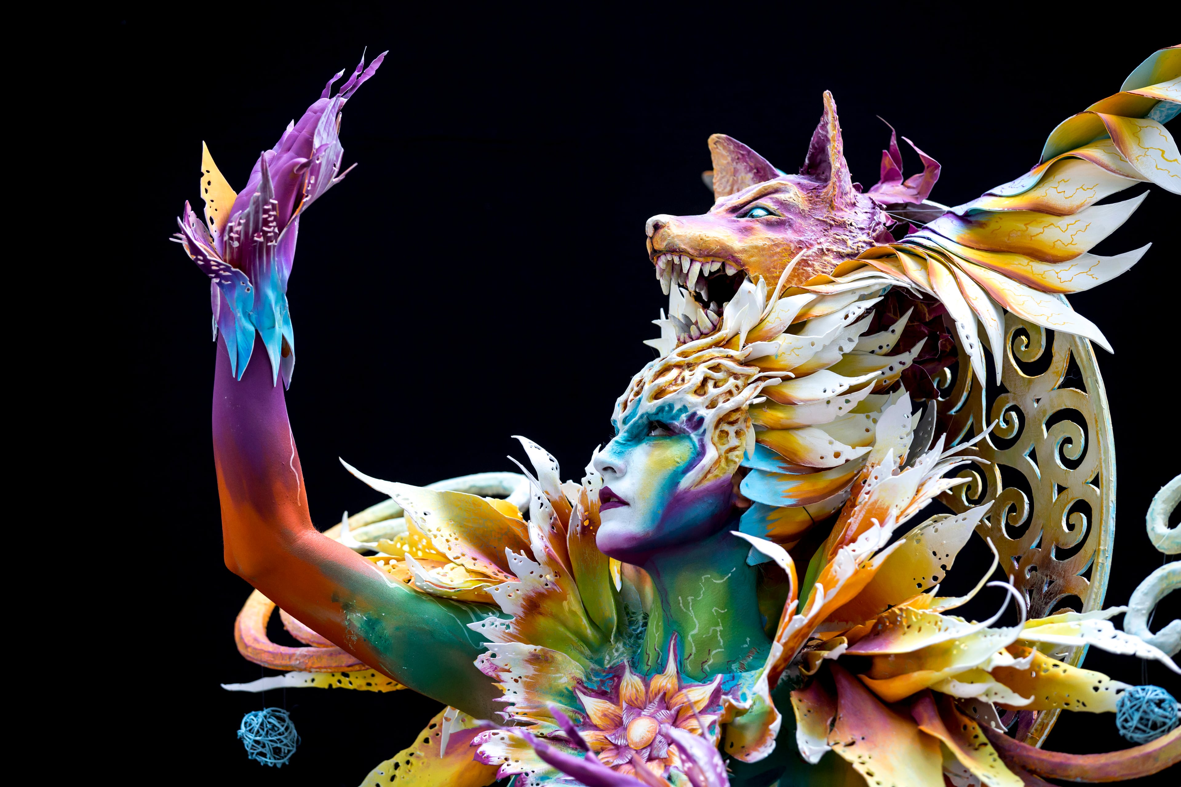 POERTSCHACH AM WOERTHERSEE, AUSTRIA - JULY 04: A model poses for a picture during the World Bodypainting Festival 2015 on July 4, 2015 in Poertschach am Woerthersee, Austria. (Photo by Jan Hetfleisch/Getty Images)