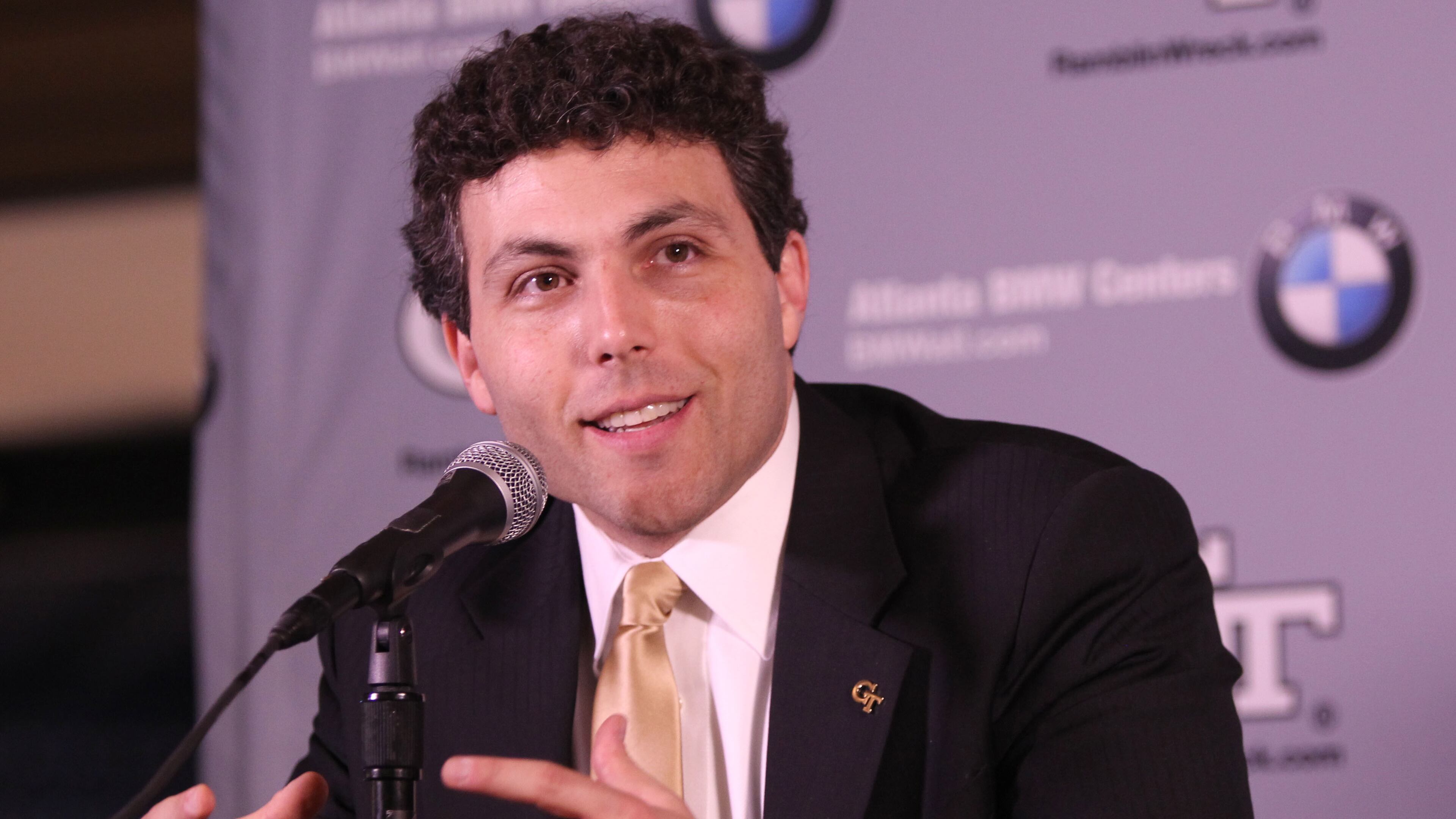 April 8, 2016 Atlanta - Georgia Tech's newly appointed basketball head coach Josh Pastner speaks at a press conference at Georgia Tech. TAYLOR CARPENTER / TAYLOR.CARPENTER@AJC.COM
