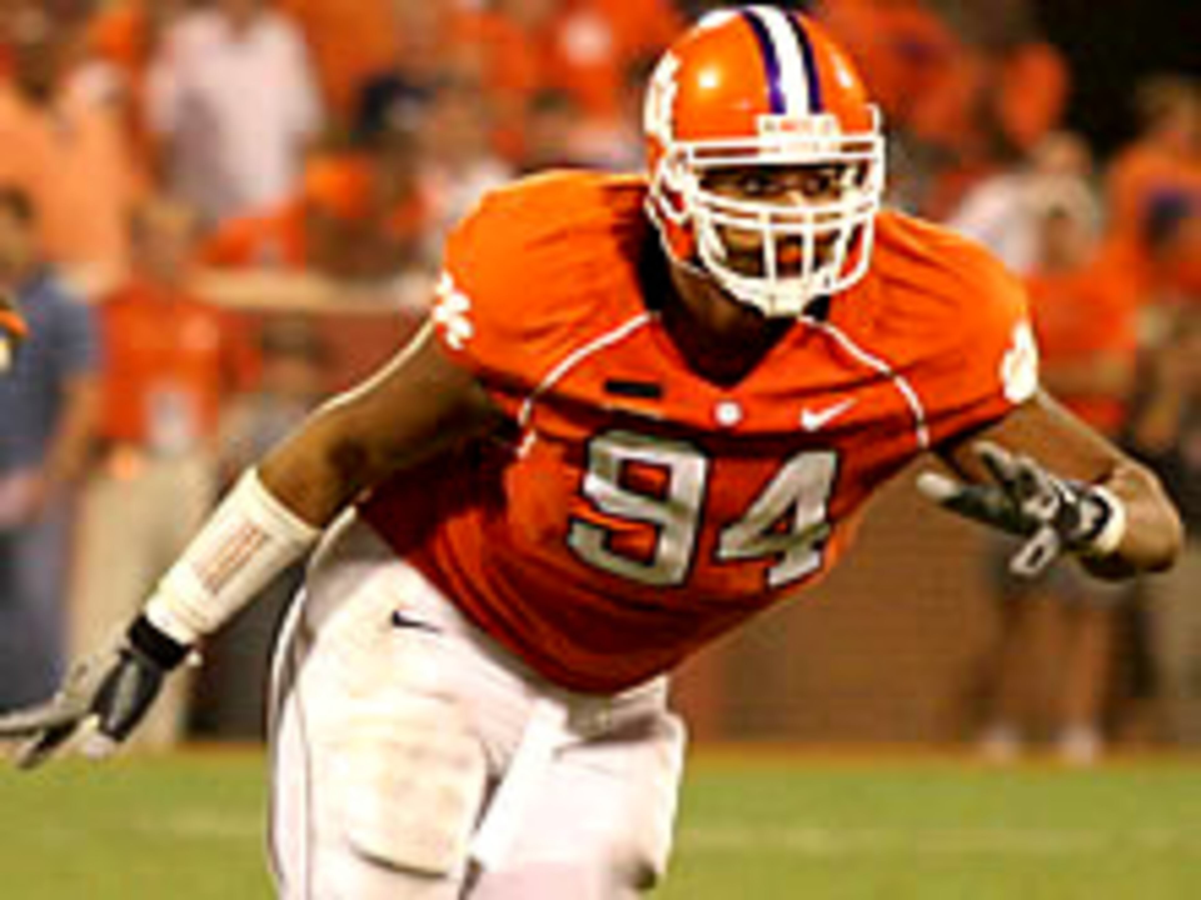 A plentiful supply of defensive ends includes Clemson's Philip Merling, who will round out the first half of the first round when he is taken at No. 16 by the Cardinals.