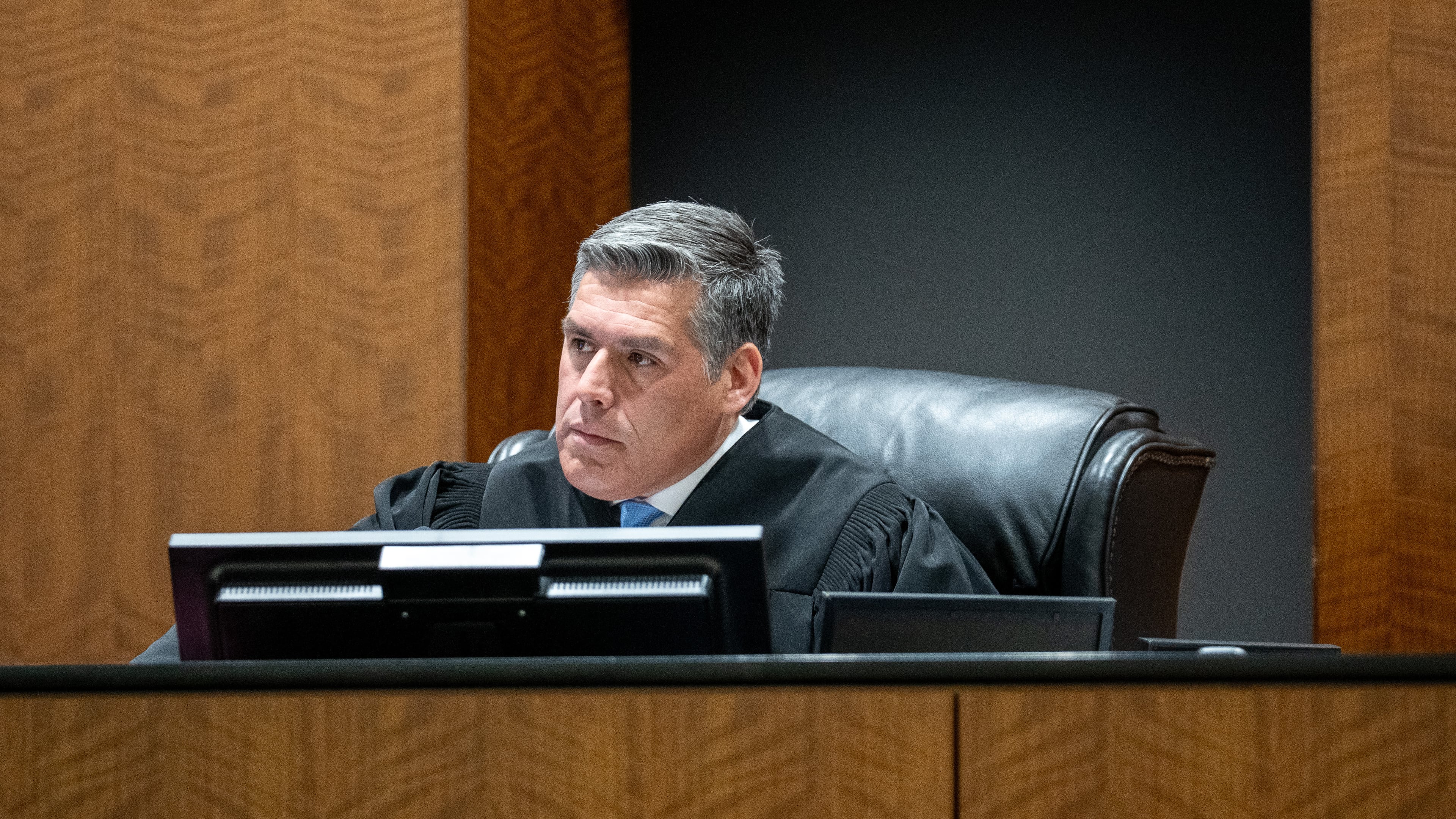 Judge Tony Graf in 4th District Court presides over a hearing for Tyler Robinson, accused in the fatal shooting of Charlie Kirk, in 4th District Court in Provo, Utah, on Friday, April 17, 2026. (Trent Nelson /The Salt Lake Tribune via AP, Pool)