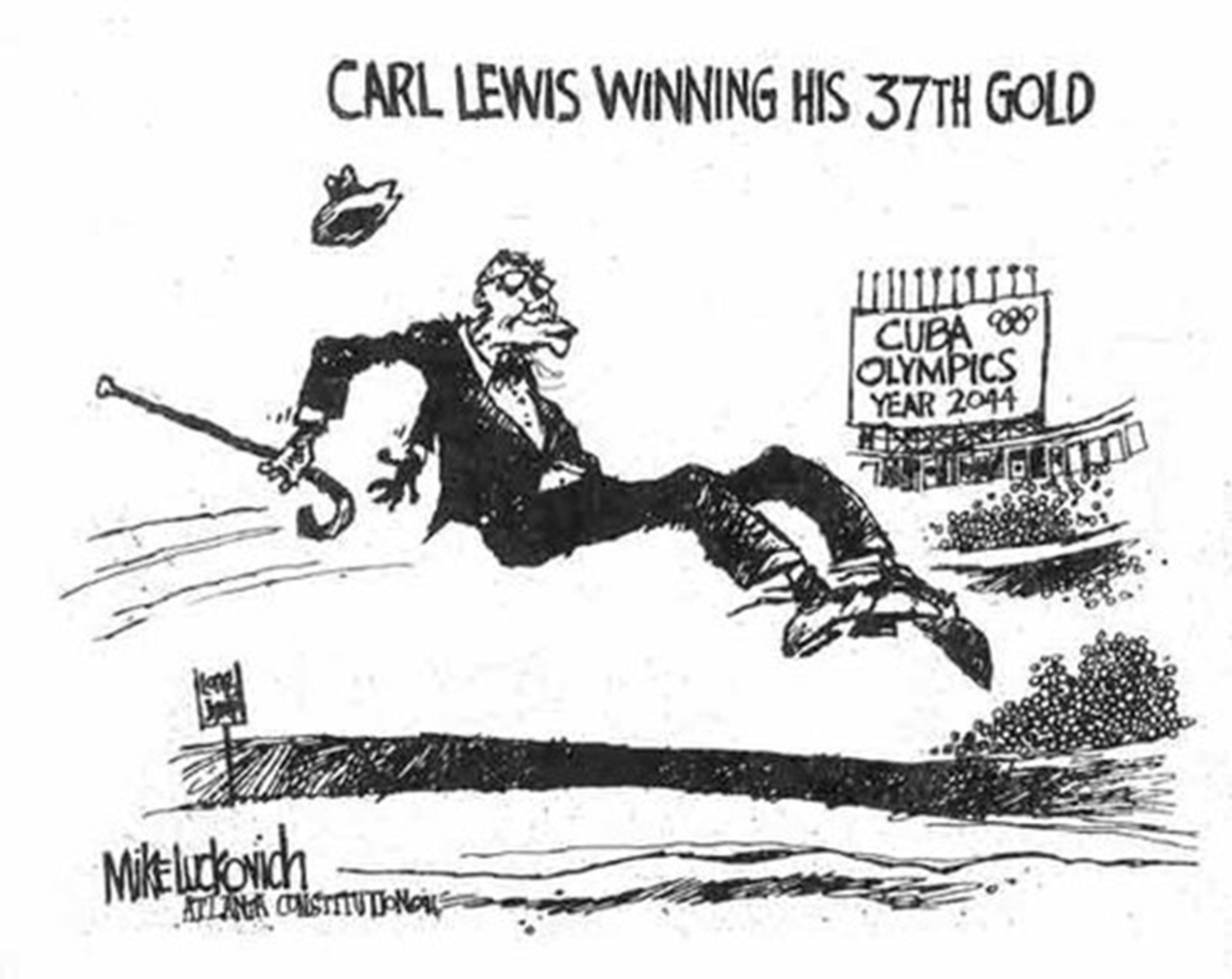 July 1996: Track star Carl Lewis was the epitome of longevity.