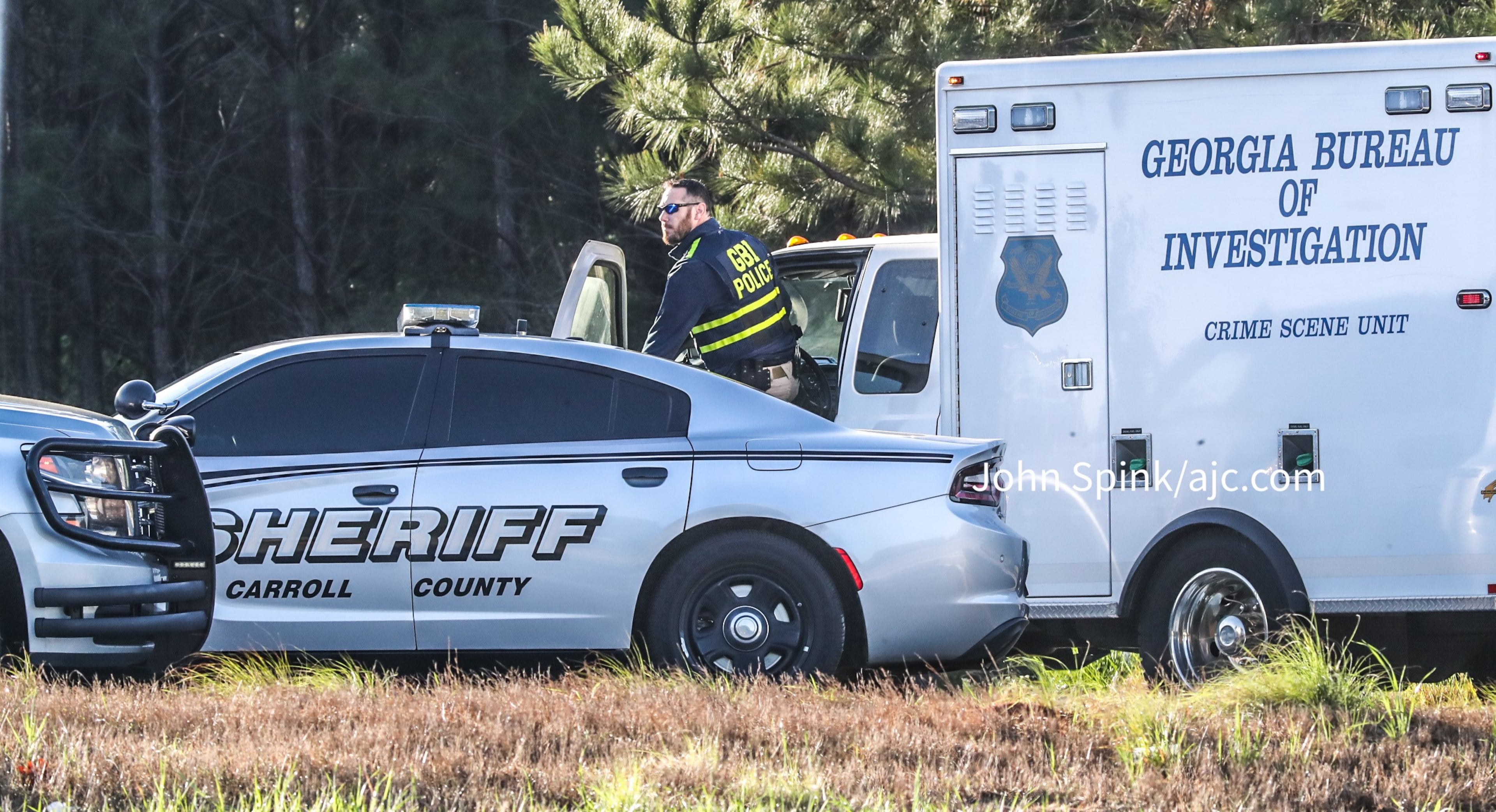 April 12, 2021 - The GBI investigates after officers were injured after a chase and shooting in Carroll County.