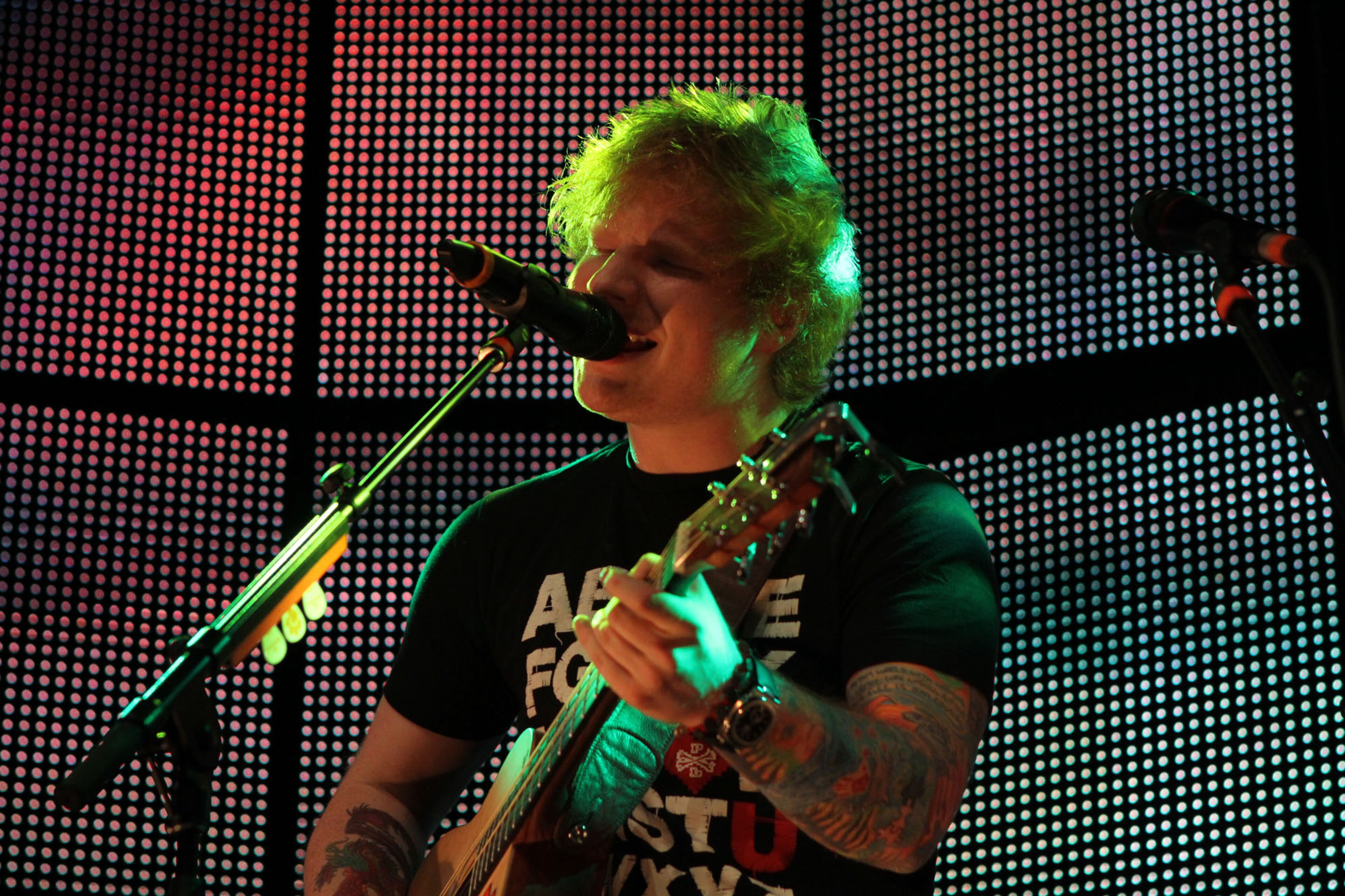 British rocker Ed Sheeran opened his set singing hit songs "Give Me Love" and "U.N.I" at the Tabernacle. He is nominated for a 2013 Grammy for his work on the song 'The A Team."