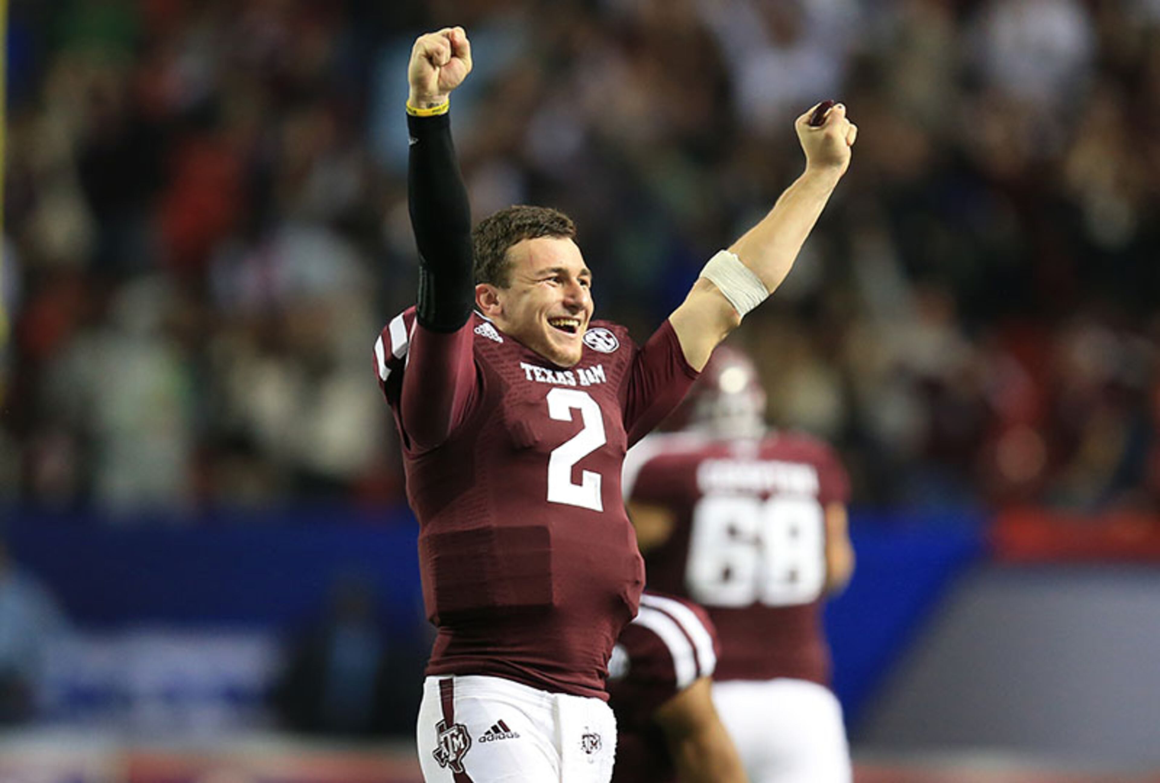 Former Heisman Trophy winner Johnny Manziel set school records in passing yards, passing touchdowns and total offense in 2013, amassing 4,873 total yards. He also holds the Texas A&M record for pass completions at 69.9 percent.