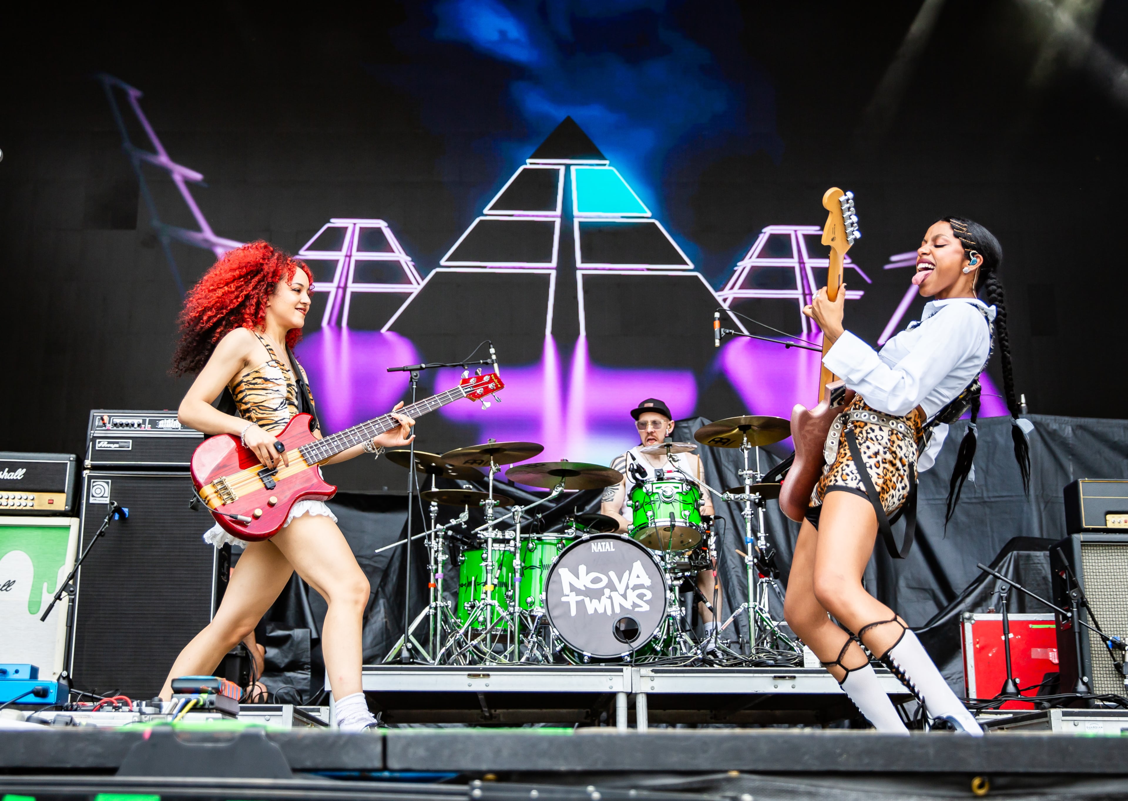 Atlanta, Ga: Nova Twins brought all the action to the Peachtree Stage early afternoon. Photo taken Sunday May 5, 2024 at Central Park, Old 4th Ward. (RYAN FLEISHER FOR THE ATLANTA JOURNAL-CONSTITUTION)